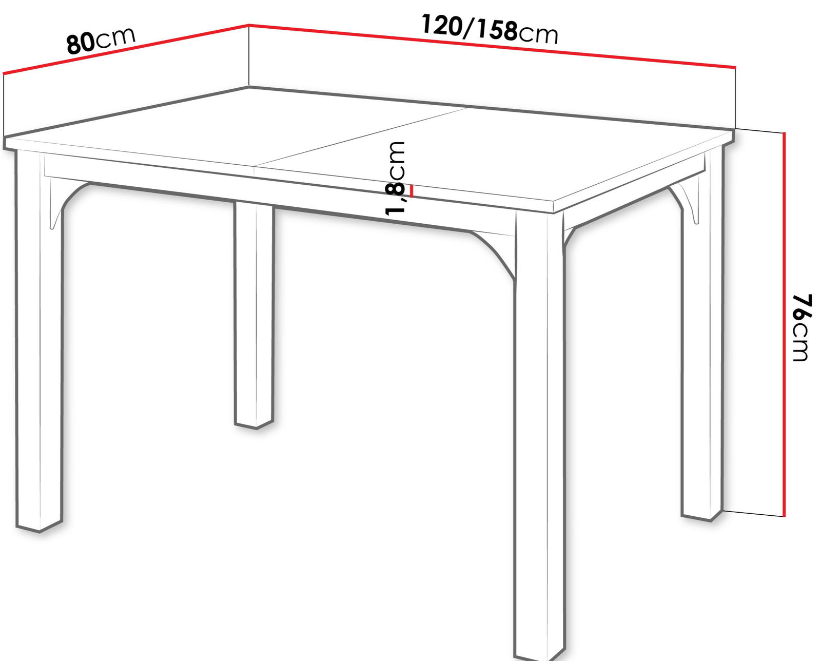 Επεκτεινόμενο τραπέζι Focus 3