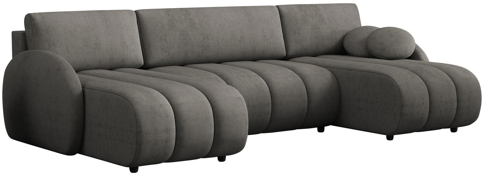 Γωνιακός καναπές Zara U-Gkri Skouro 1