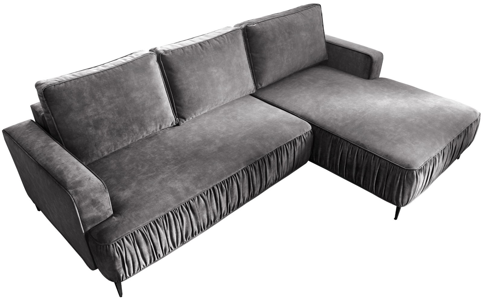 Γωνιακός καναπές Lavar-Gkri Skouro-Δεξιά 1