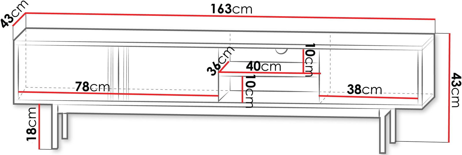 Έπιπλο τηλεόρασης Alsy Reg I 3
