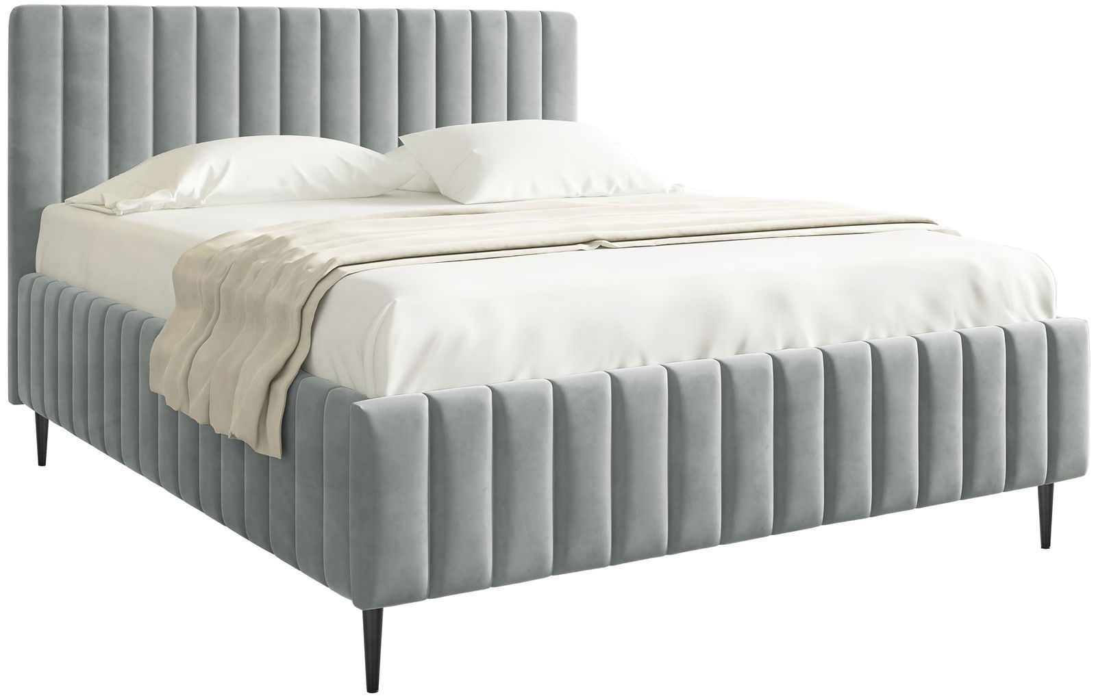 Επενδυμένο κρεβάτι Lewezo-Gkri-140 x 200 1