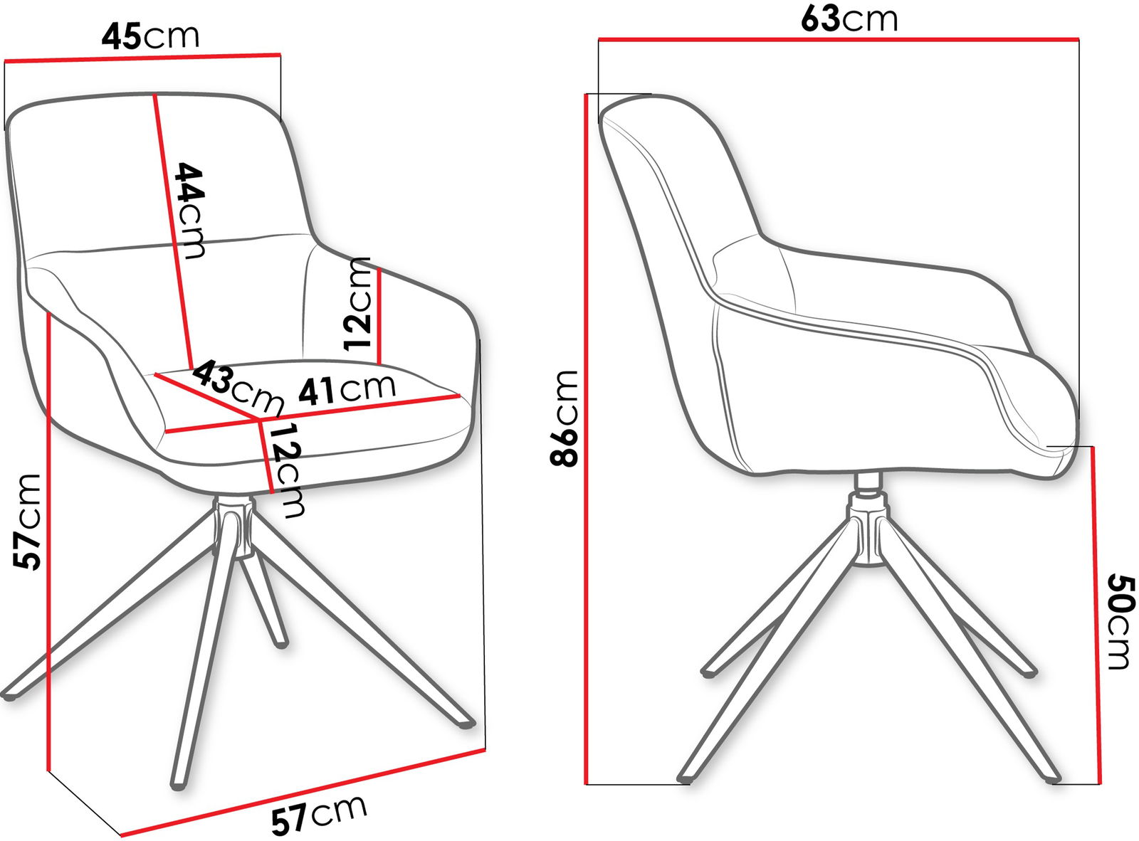Καρέκλα Bokiz Muz 2τμχ 3