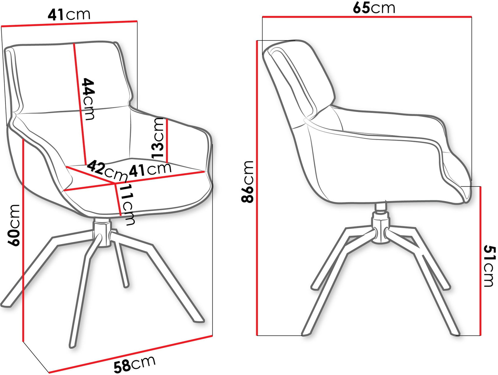 Καρέκλα Bueron Muz 2τμχ 3