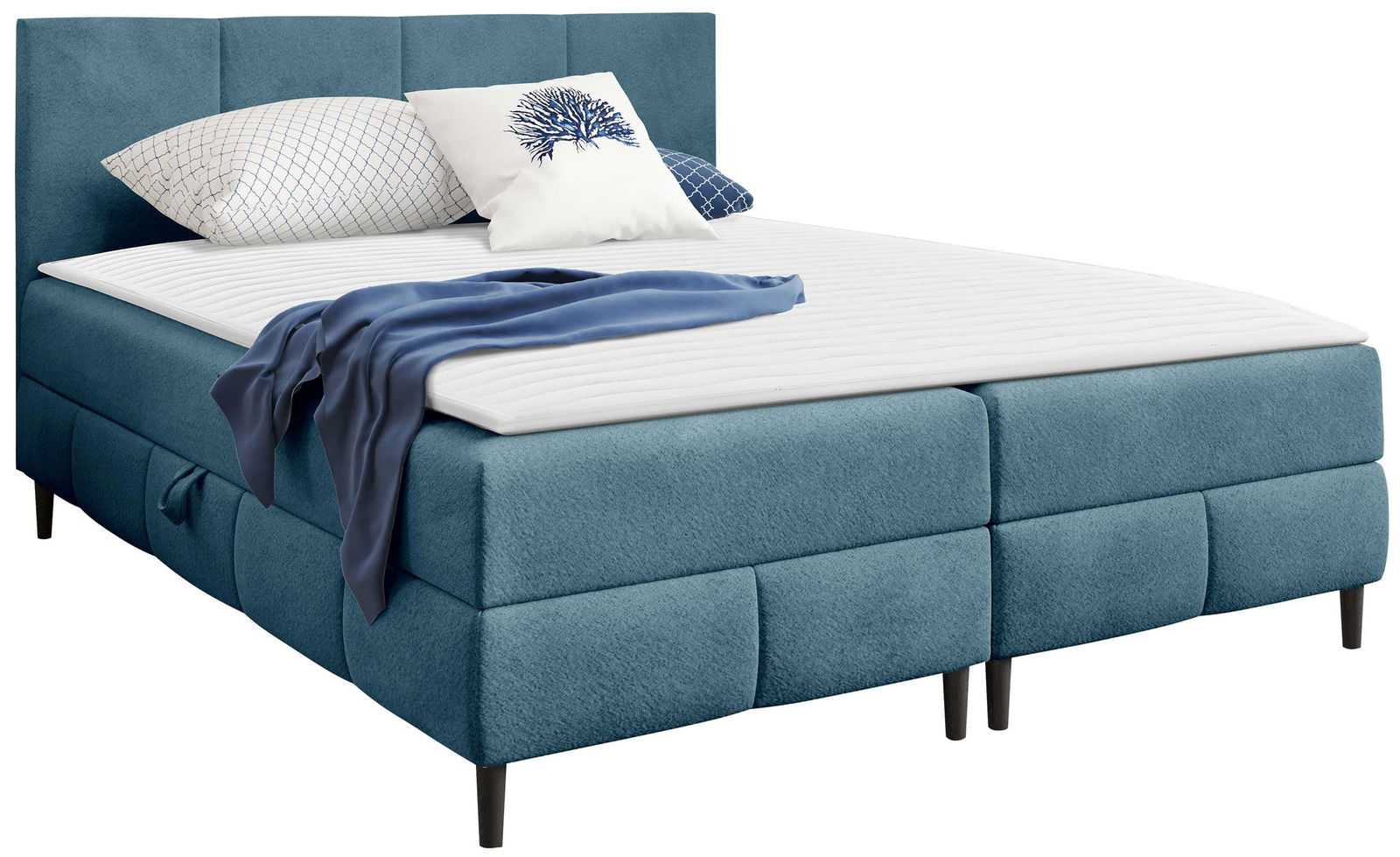 Επενδυμένο κρεβάτι Box Best II-Galazio-160 x 200 1