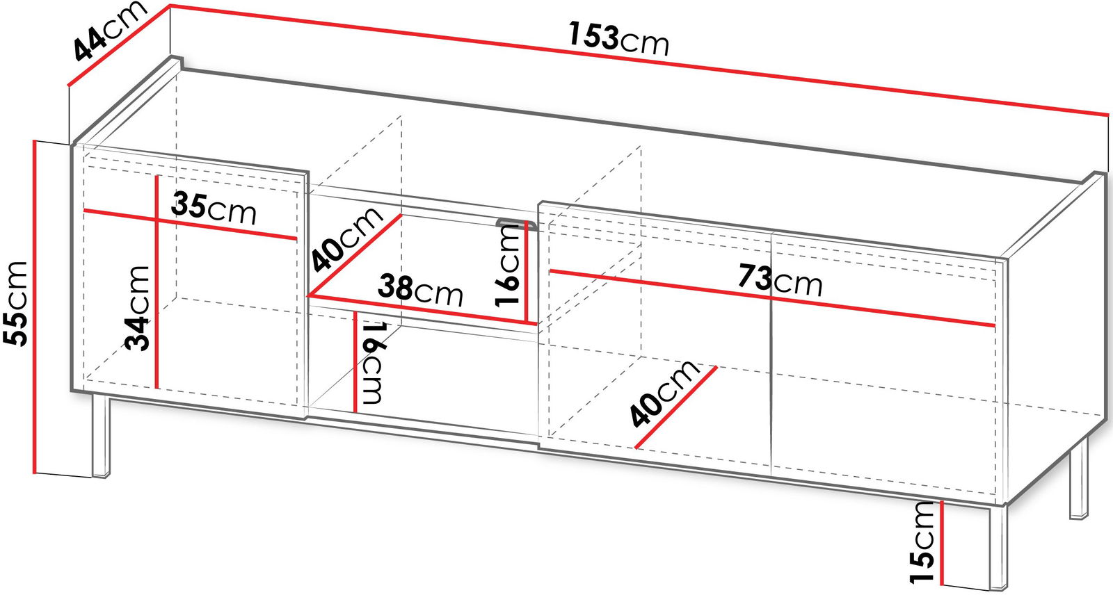 Έπιπλο τηλεόρασης System 72 4
