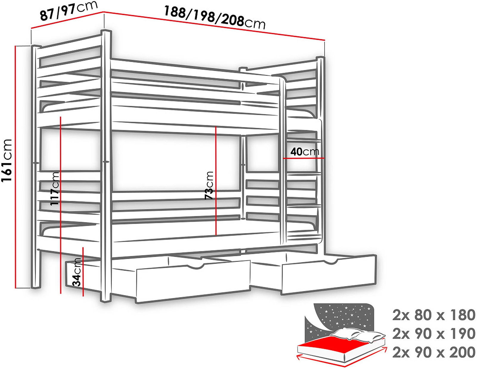 Κουκέτα Nemo 3