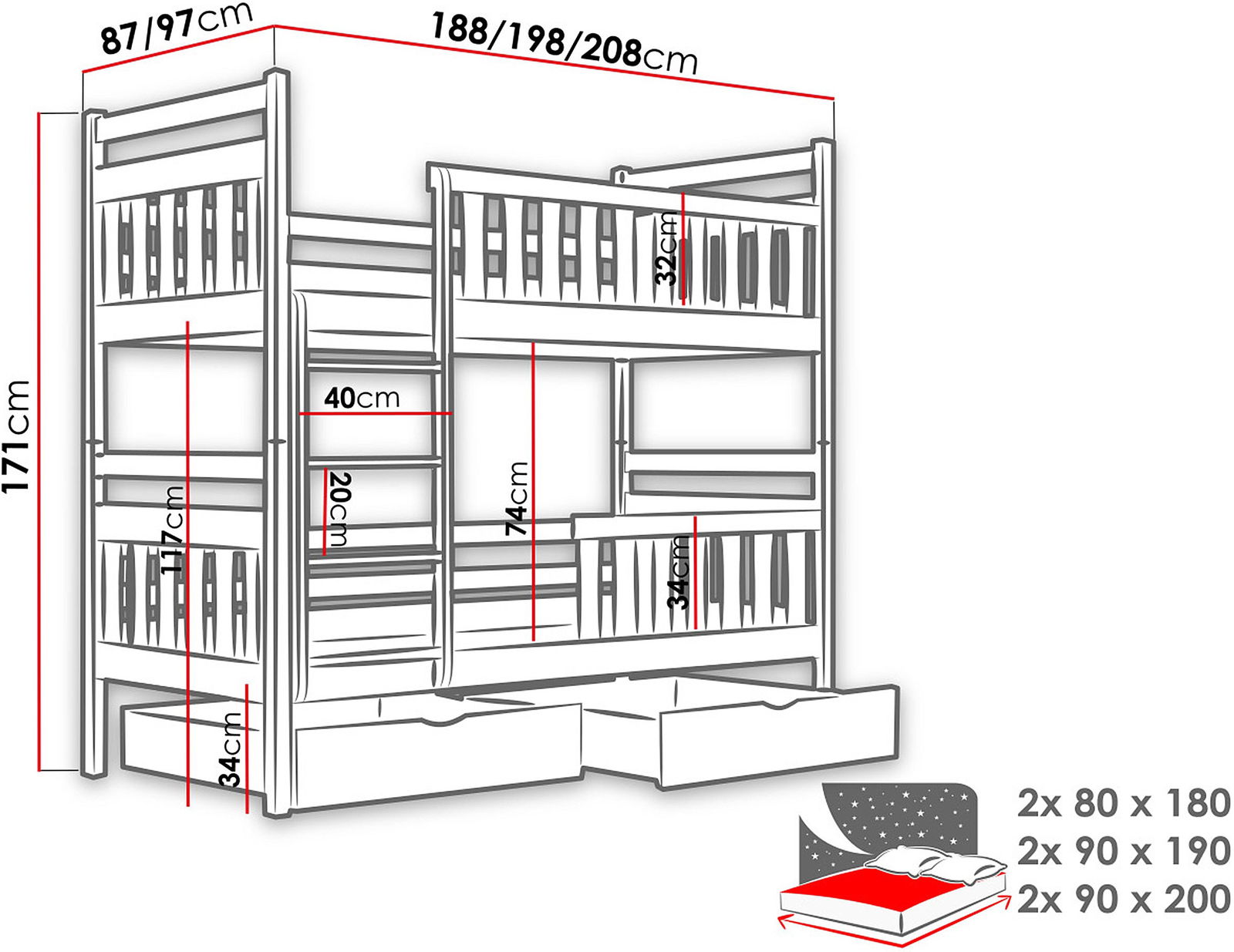Κουκέτα Monika 3