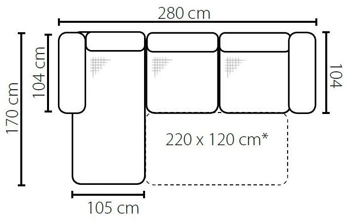 Γωνιακός καναπές Gemini Mini 6