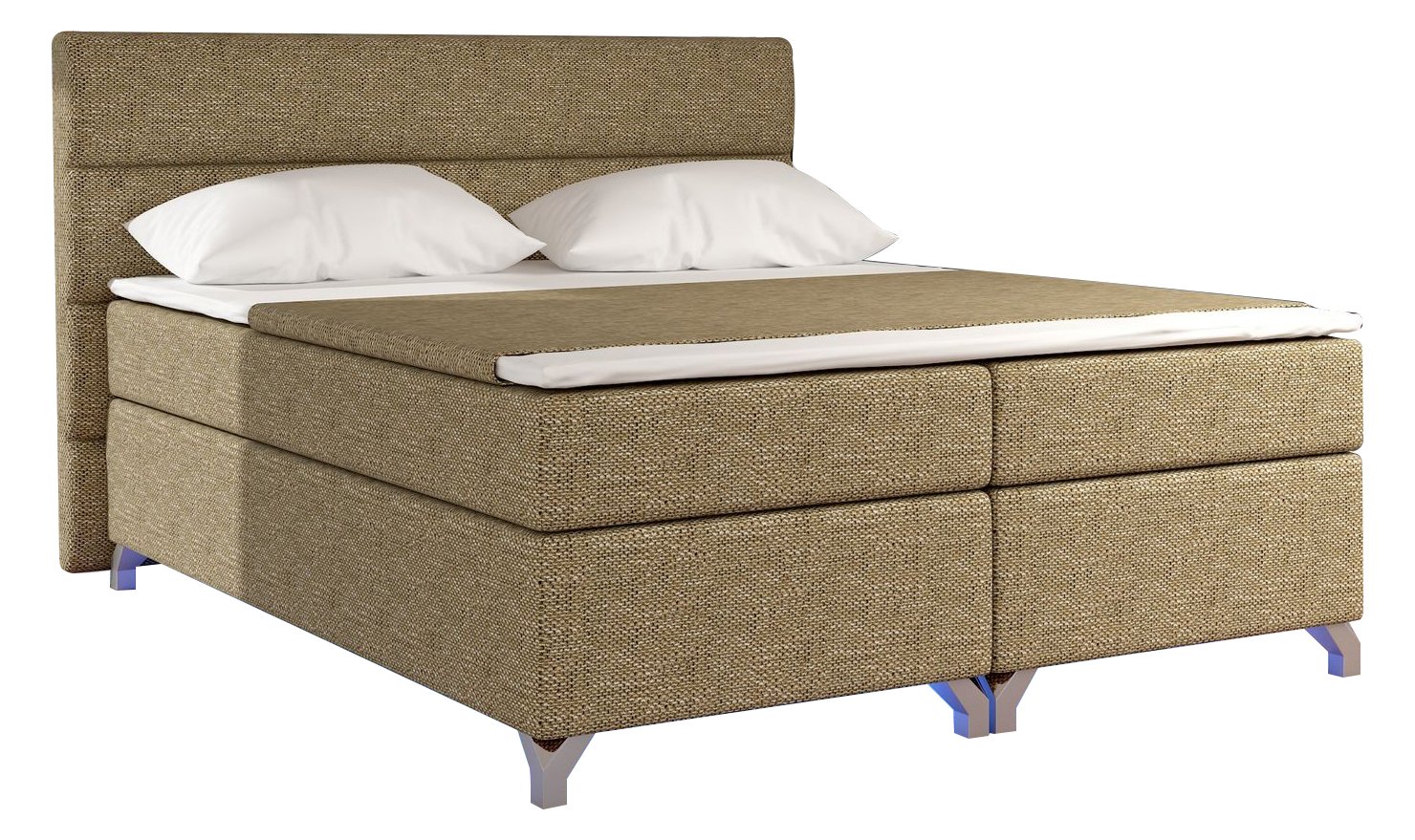 Επενδυμένο κρεβάτι Amanda με στρώμα και ανώστρωμα 1