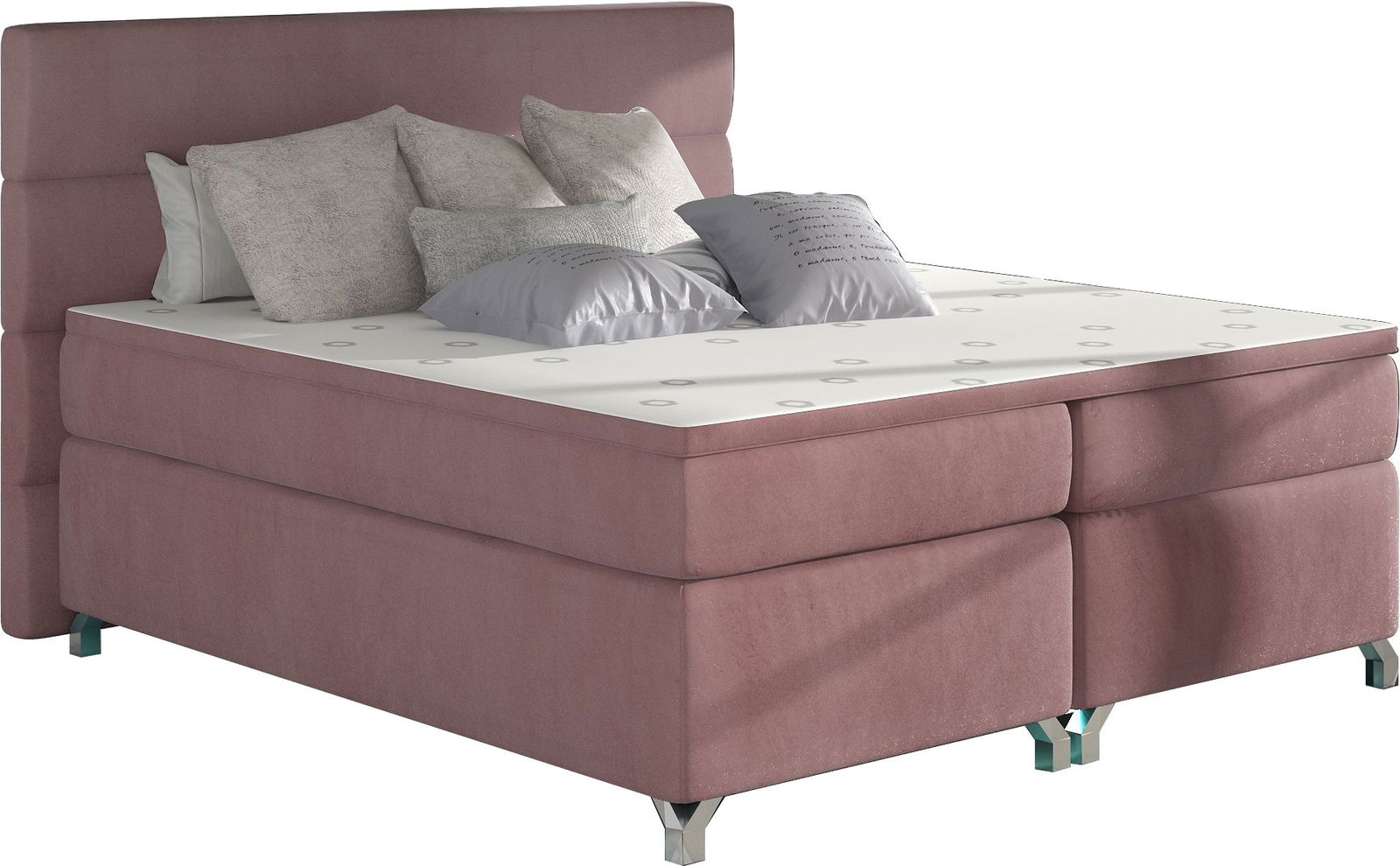 Επενδυμένο κρεβάτι Amanda με στρώμα και ανώστρωμα 3