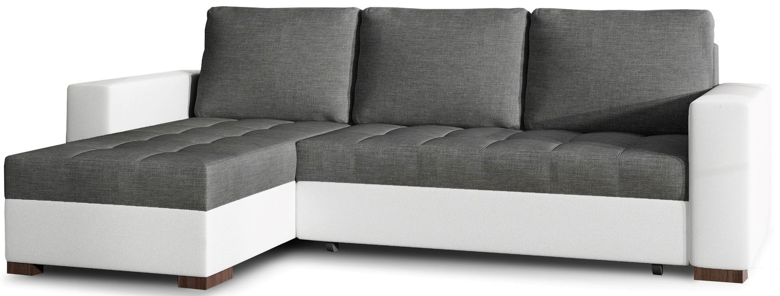 Γωνιακός καναπές Julie-Λευκό - γκρι 1