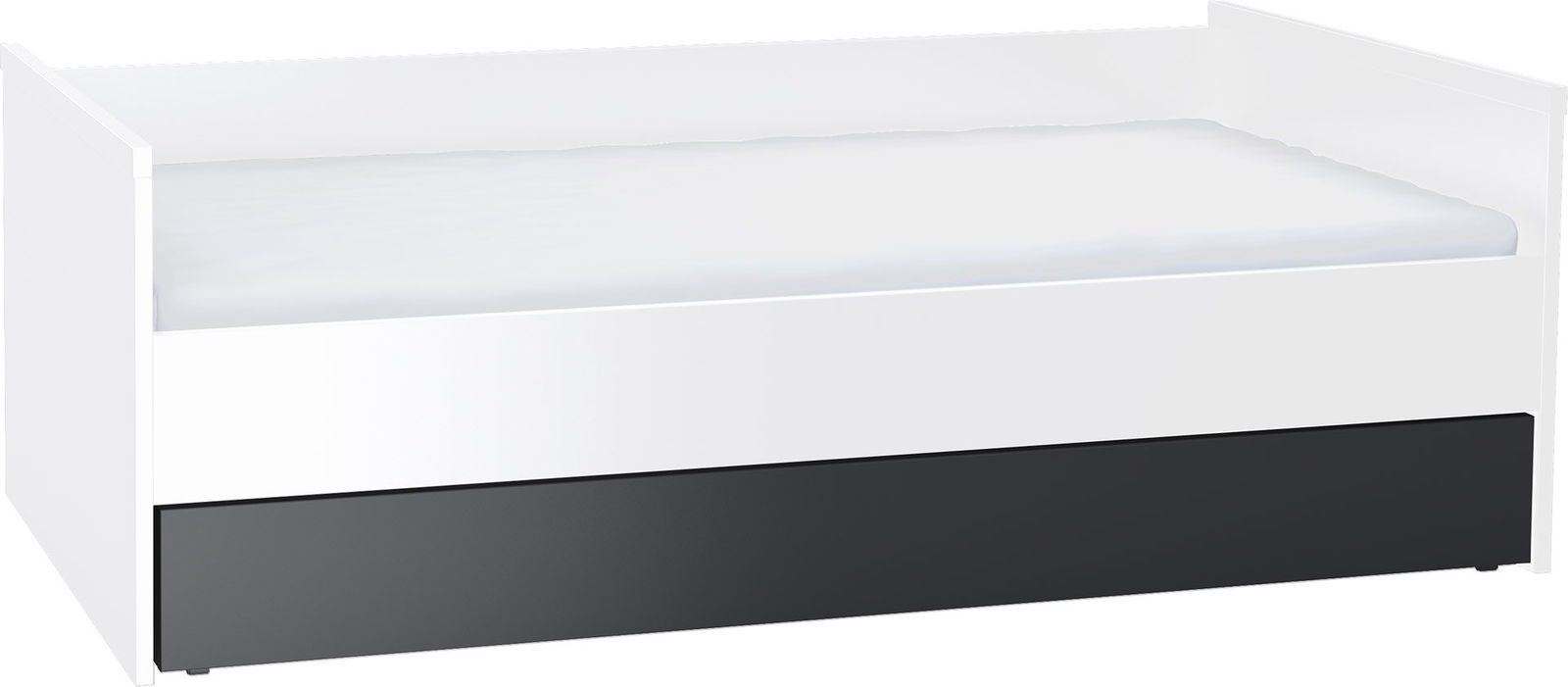 Καναπές - Κρεβάτι Young με συρτάρι-Λευκό - Μαύρο 1