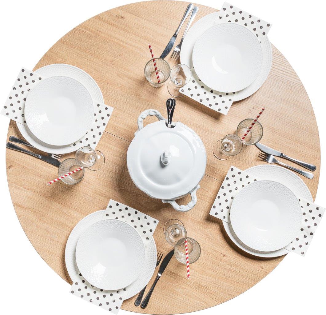 Τραπέζι Simple Round επεκτεινόμενο 6