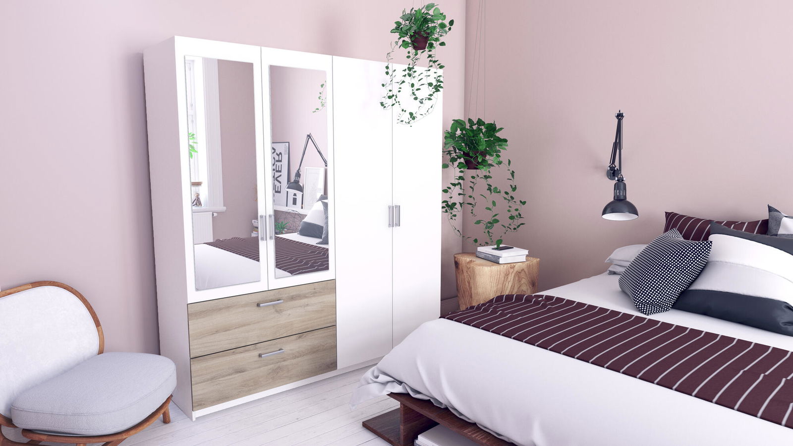 Ντουλάπα Coben τετράφυλλη 2