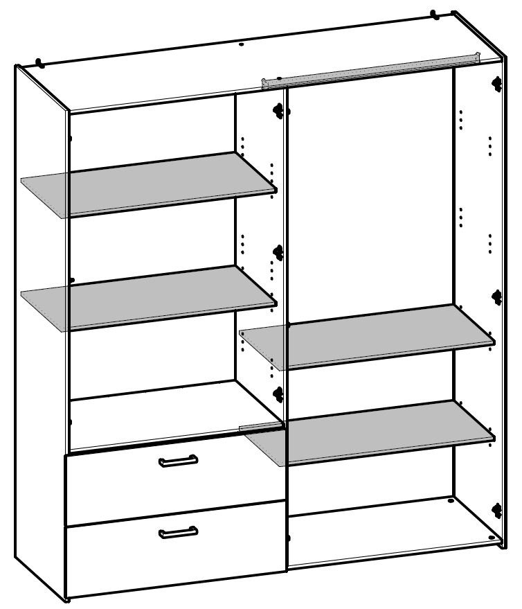 Ντουλάπα Coben τετράφυλλη 6