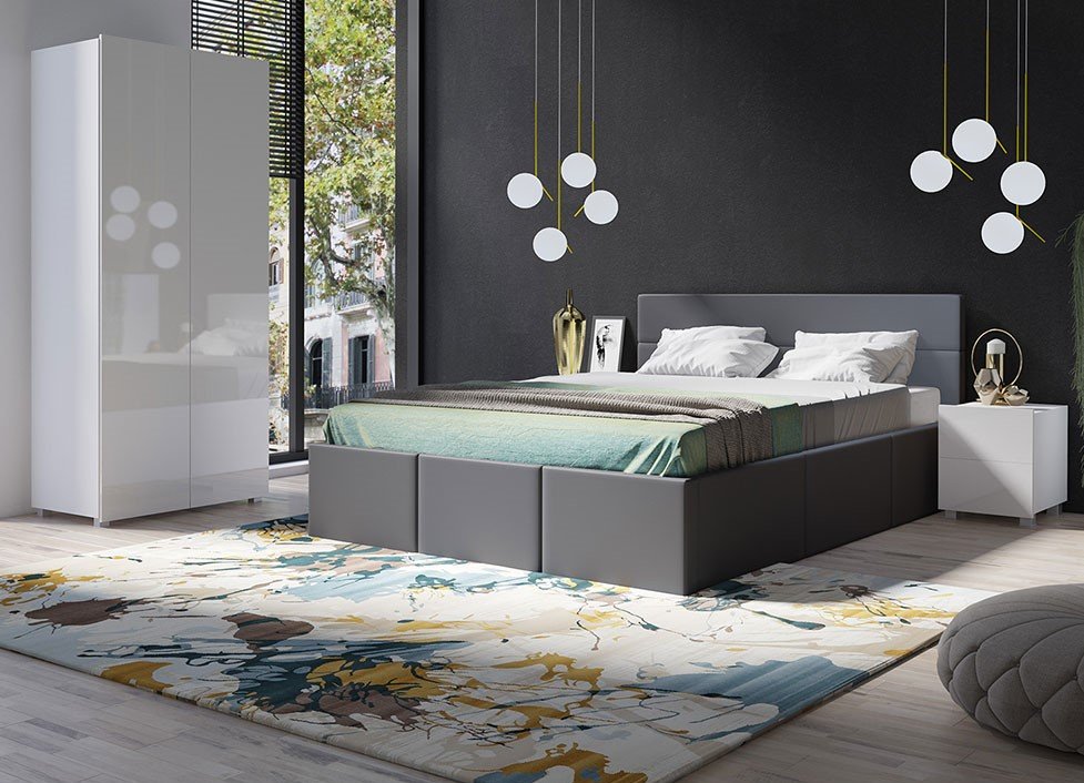 Επενδυμένο κρεβάτι Calabrini 2