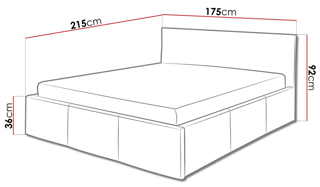 Επενδυμένο κρεβάτι Calabrini 5