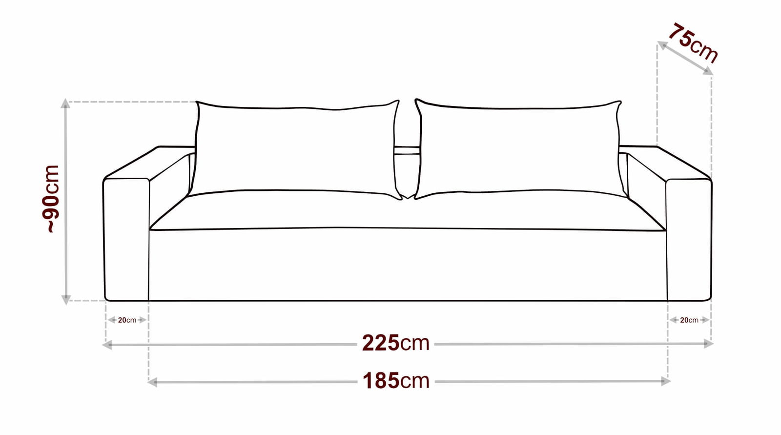 Καναπές Crispy τριθέσιος 3