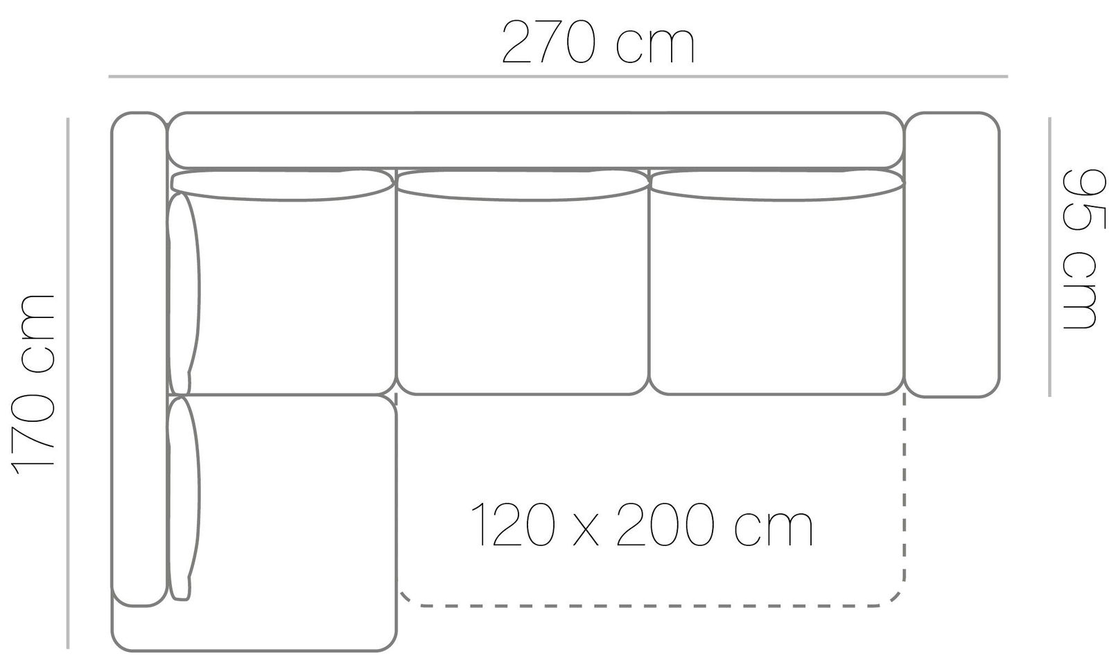 Γωνιακός καναπές Parma mini 3
