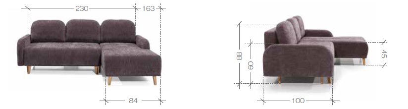 Γωνιακός καναπές Domus 3