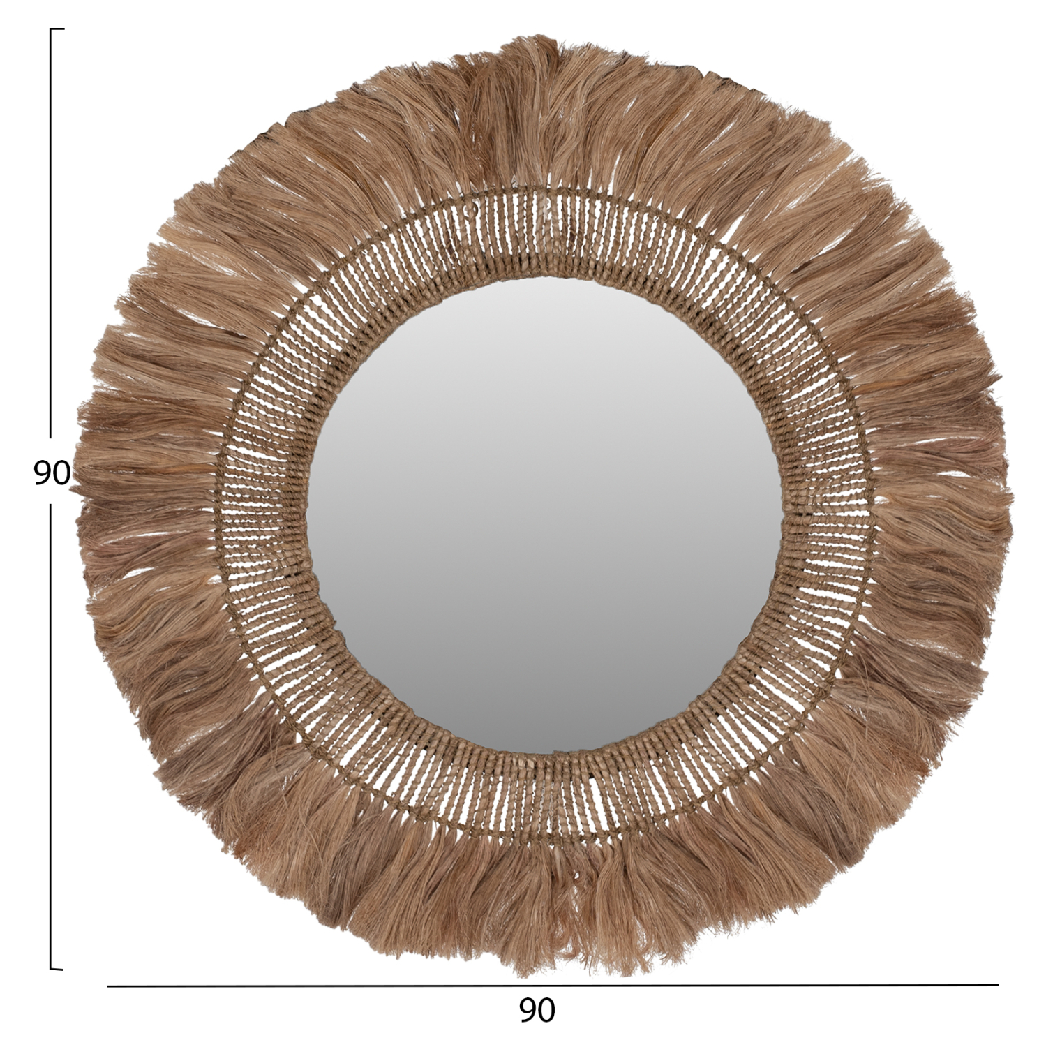 ΚΑΘΡΕΠΤΗΣ ΤΟΙΧΟΥ ΣΤΡΟΓΓΥΛΟΣ ΜΕ ΙΝΕΣ ΑΜΠΑΚΑ ΣΕ ΧΡΩΜΑ ΦΥΣΙΚΟ 90x4x90Υεκ. 2