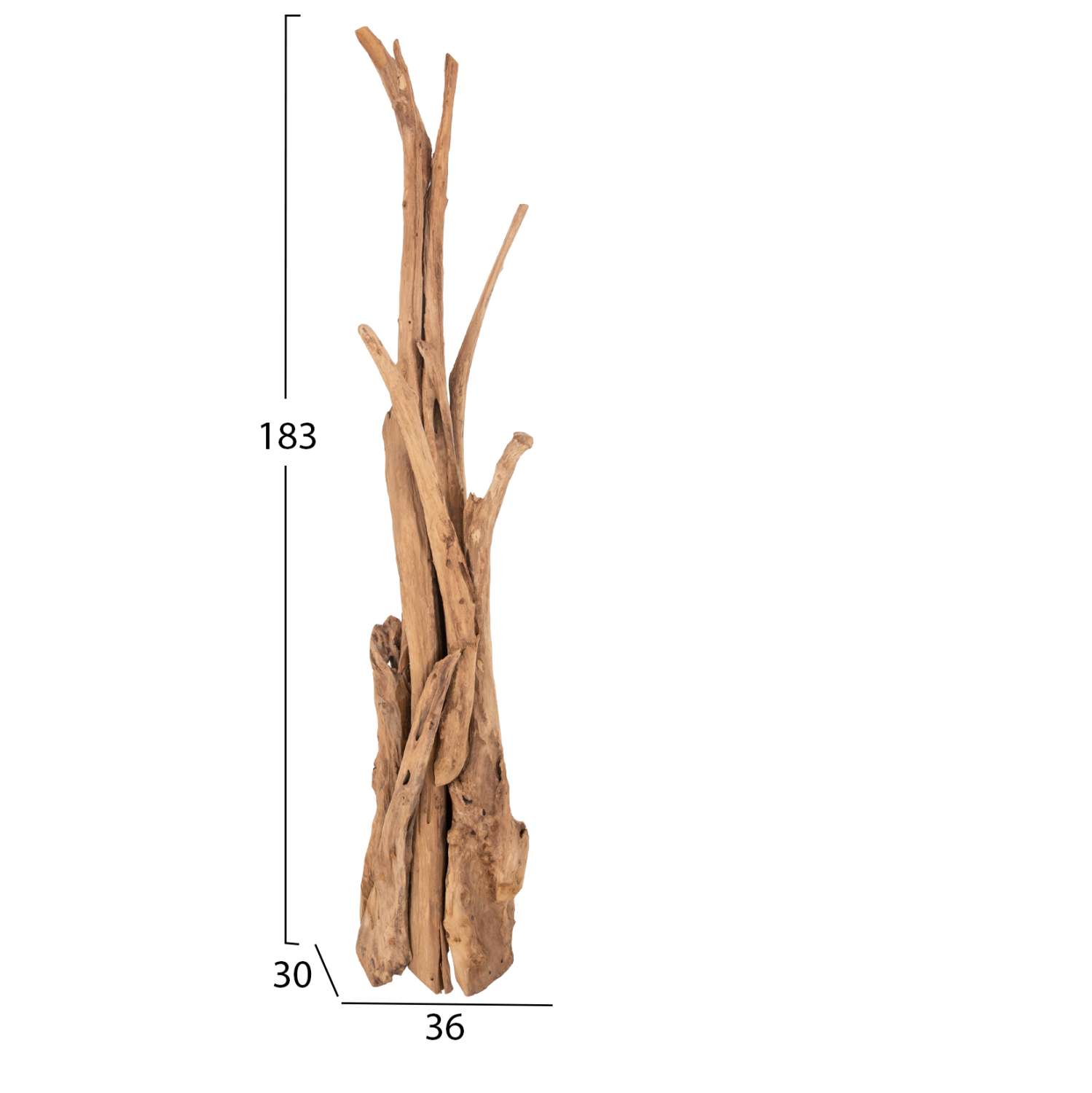 ΚΑΛΟΓΕΡΟΣ ΑΠΟ ΜΑΣΙΦ ΞΥΛΟ TEAK ΦΥΣΙΚΟ 36x30x183Υεκ. 2