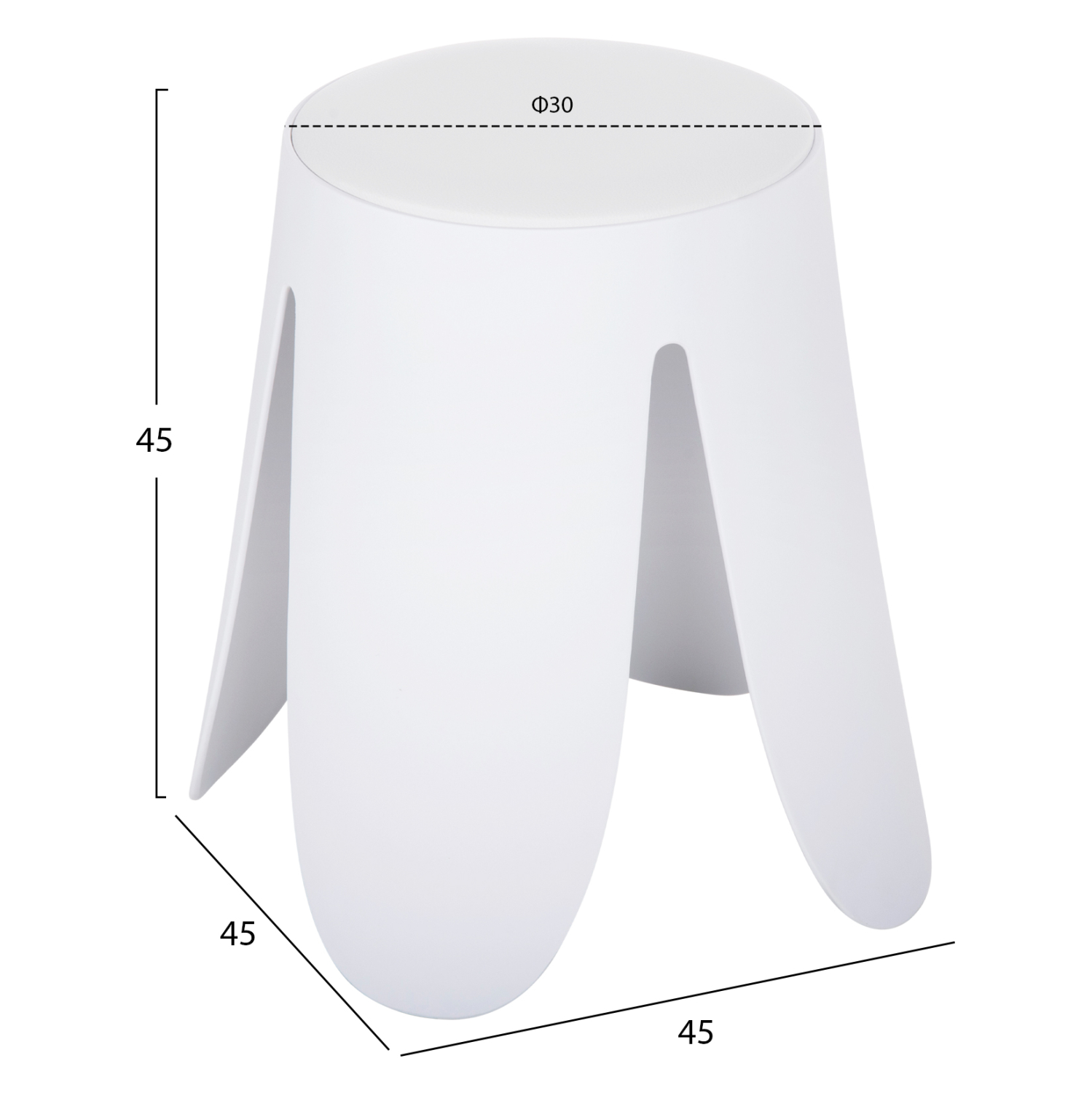 ΣΚΑΜΠΟ ΠΟΛΥΠΡΟΠΥΛΕΝΙΟΥ DENTY ΛΕΥΚΟ-ΚΑΘΙΣΜΑ PU Φ30x45Υεκ 2