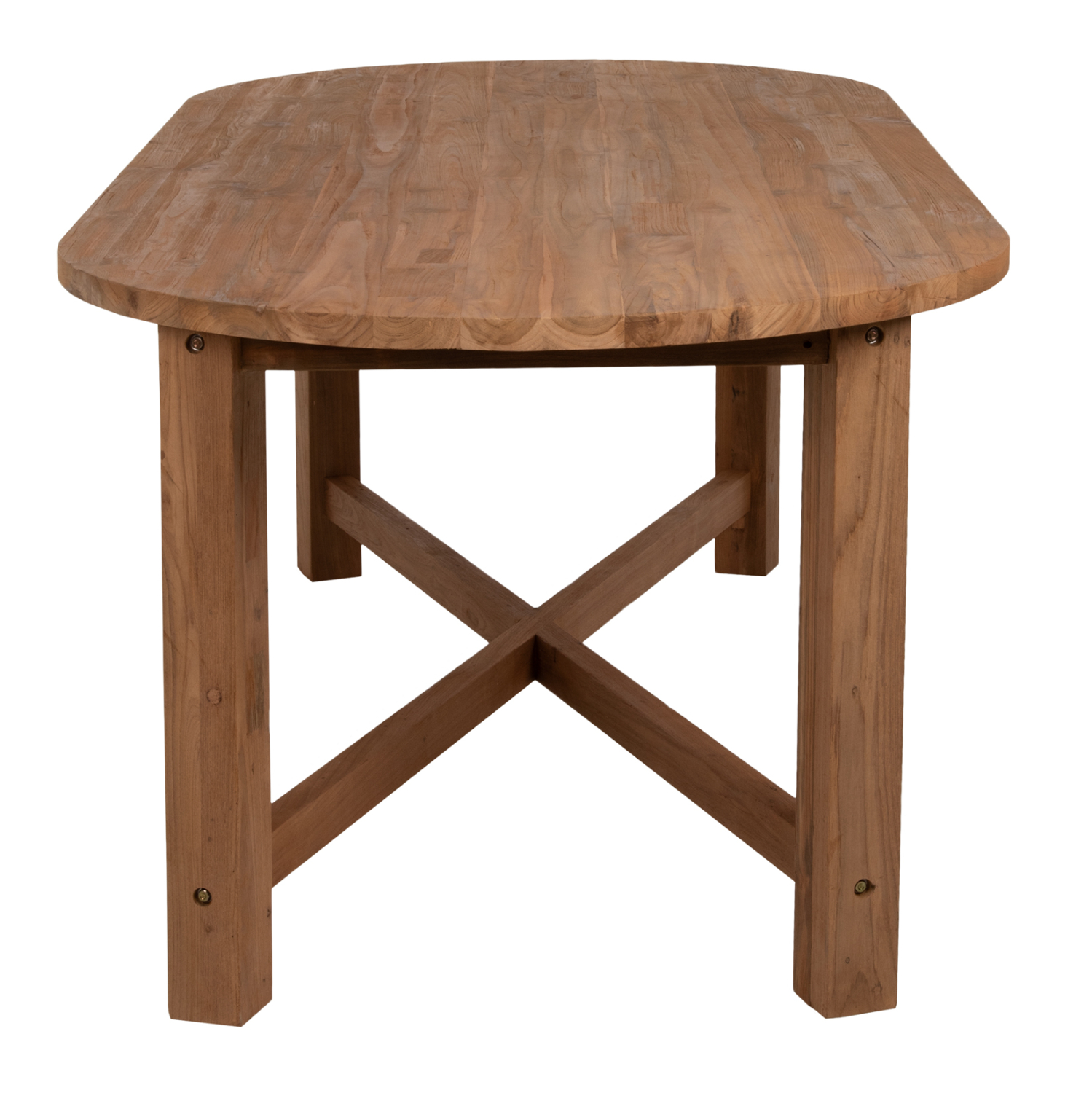 ΤΡΑΠΕΖΙ ΤΡΑΠΕΖΑΡΙΑΣ KUTAI ΜΑΣΙΦ ΑΝΑΚΥΚΛΩΜΕΝΟ ΞΥΛΟ ΤΕΑΚ ΦΥΣΙΚΟ 220x100x75Υ εκ. 4