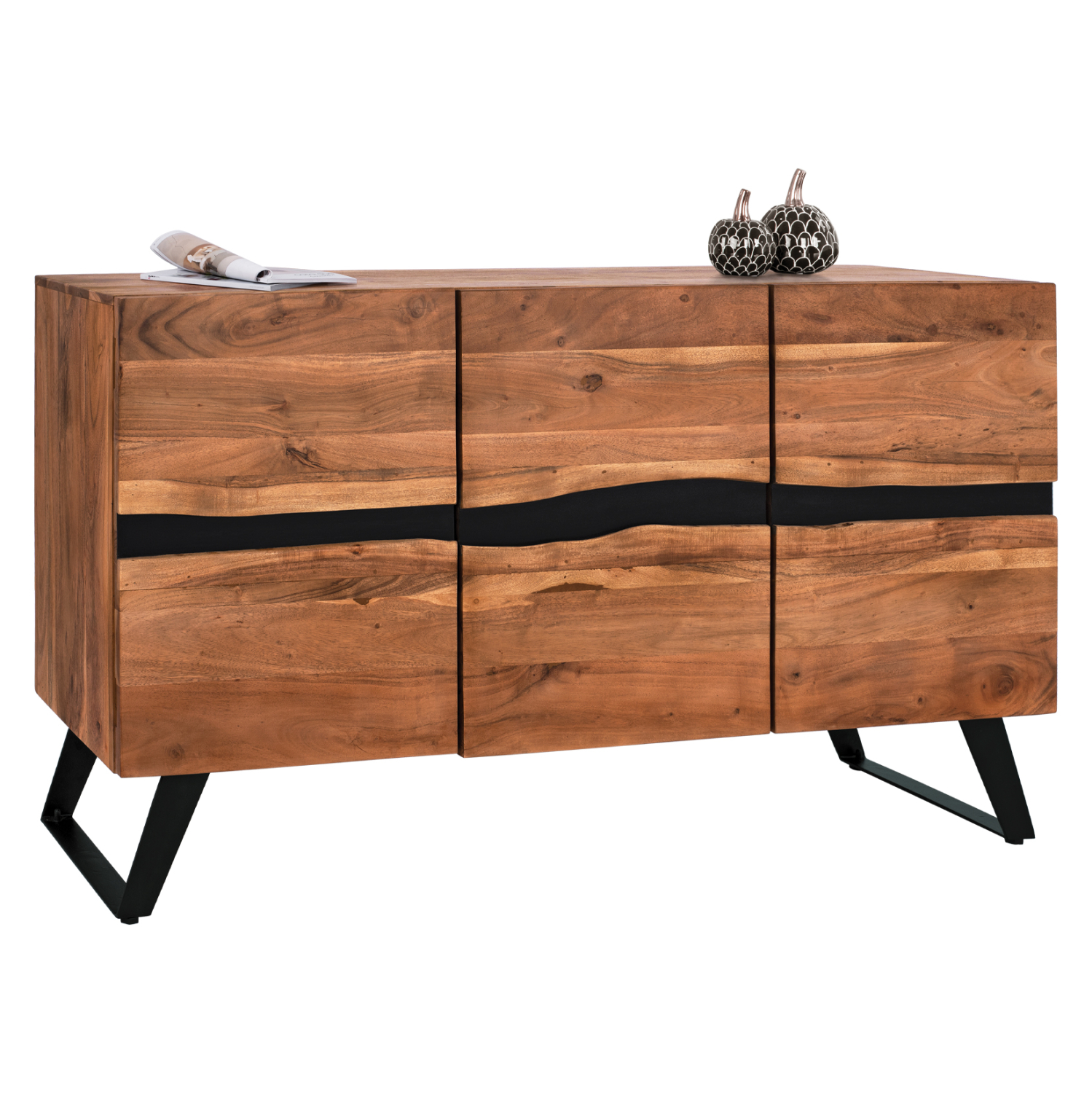 ΜΠΟΥΦΕΣ ALICIA ΑΠΟ ΜΑΣΙΦ ΞΥΛΟ ΑΚΑΚΙΑΣ ΦΥΣΙΚΟ 148x43x86Υ εκ. 1