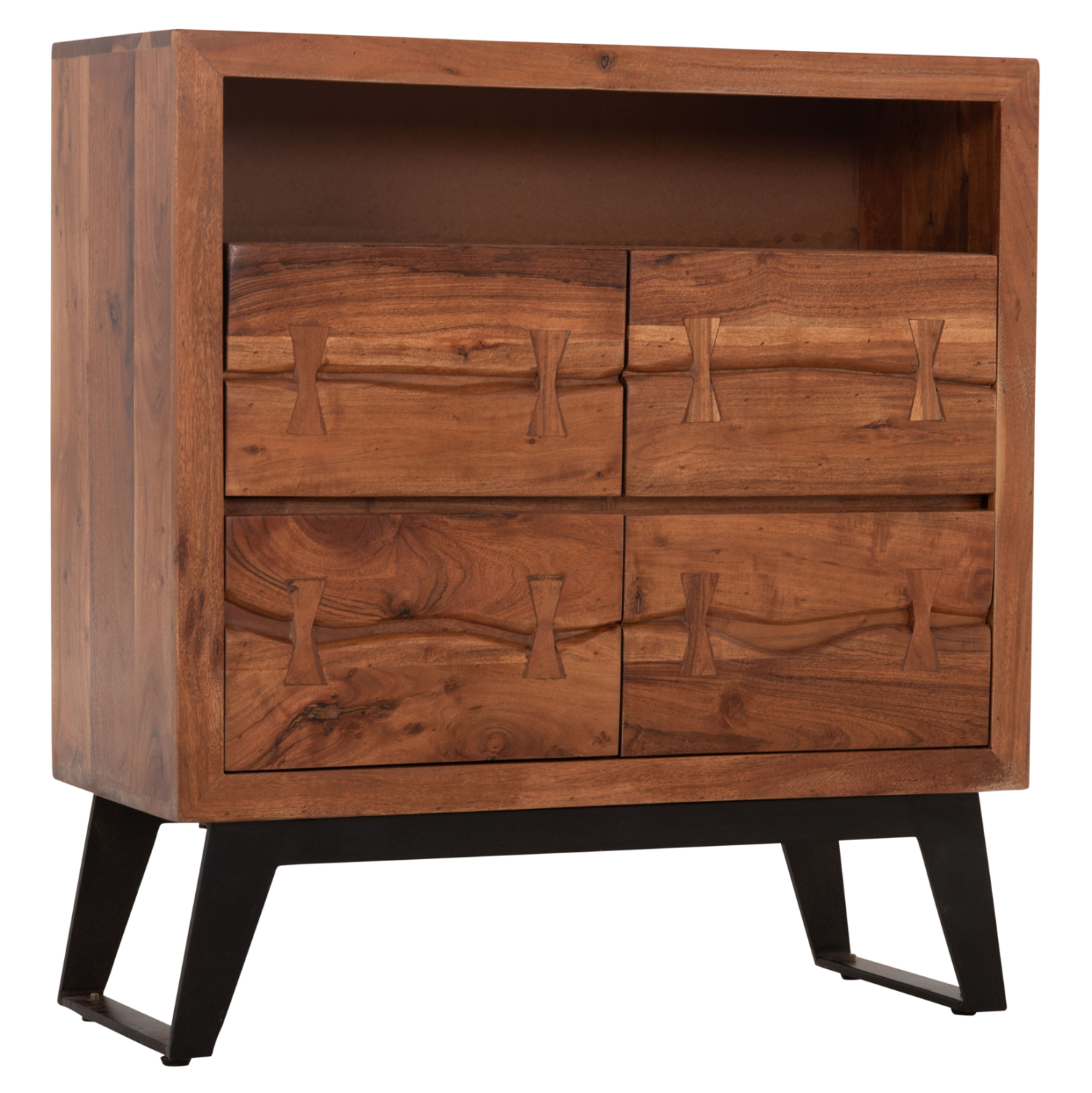 ΣΥΡΤΑΡΙΕΡΑ FANSI 3ΣΥΡΤΑΡΙΑ ΑΠΟ ΜΑΣΙΦ ΞΥΛΟ ΑΚΑΚΙΑΣ 80x35x86Υεκ. 1