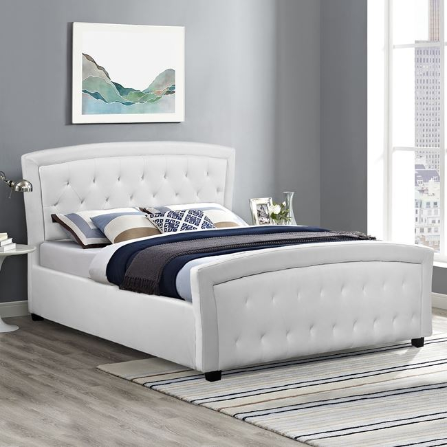 ΚΡΕΒΑΤΙ ODELIA ΜΕ PU ΛΕΥΚΟ 150x200 εκ. 1