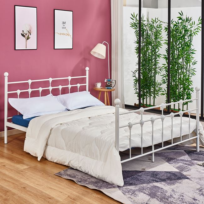 ΚΡΕΒΑΤΙ ΜΕΤΑΛΛΙΚΟ JACINDA 150x200 εκ. ΛΕΥΚΟ ΧΡΩΜΑ 1