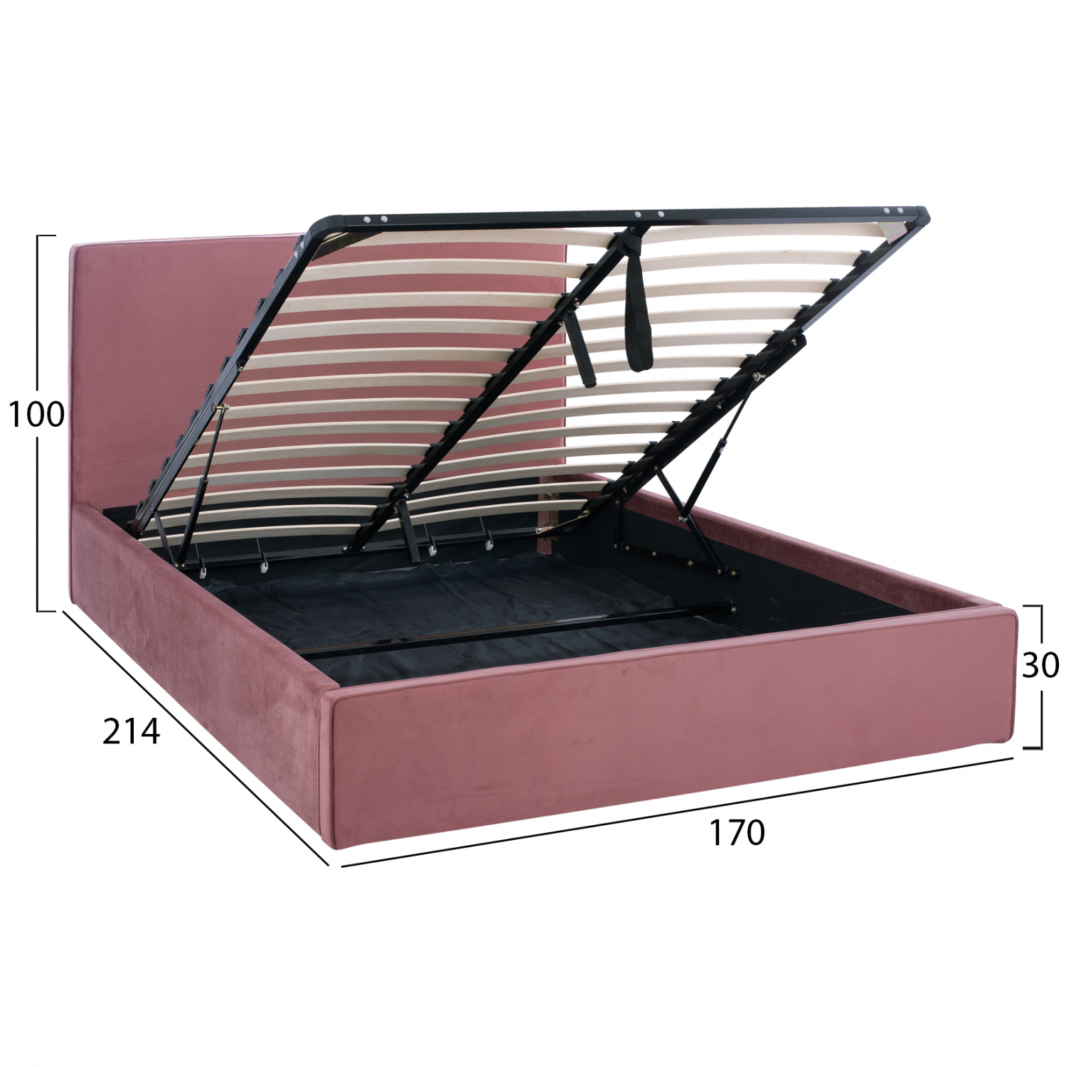 ΚΡΕΒΑΤΙ ALLIE 160Χ200 ΜΕ ΑΠΟΘΗΚΕΥΤΙΚΟ ΧΩΡΟ ΣΑΠΙΟ ΜΗΛΟ 3