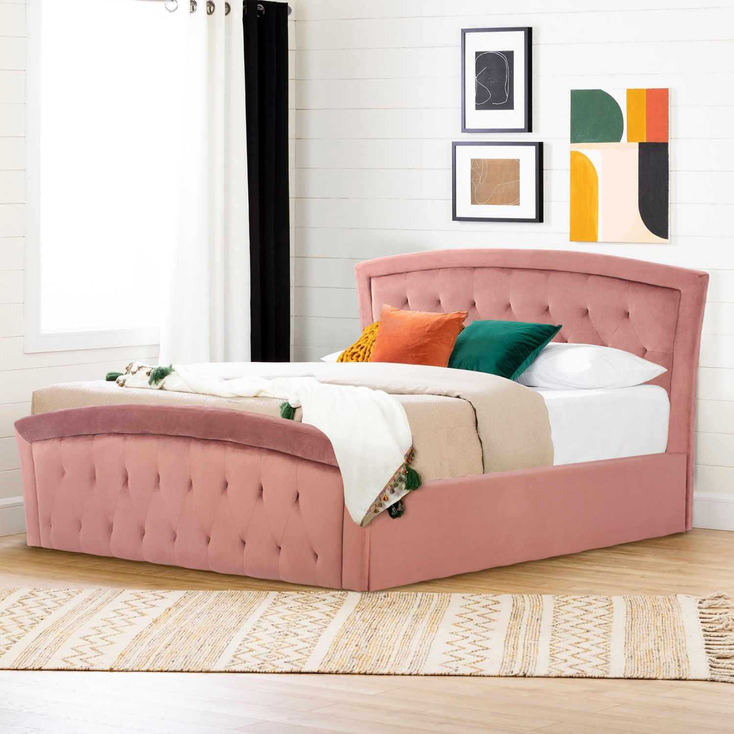 ΚΡΕΒΑΤΙ ODELIA ΒΕΛΟΥΔΟ ΣΑΠΙΟ ΜΗΛΟ ΜΕ ΑΠΟΘΗΚΕΥΤΙΚΟ ΧΩΡΟ 160x200 εκ. 3