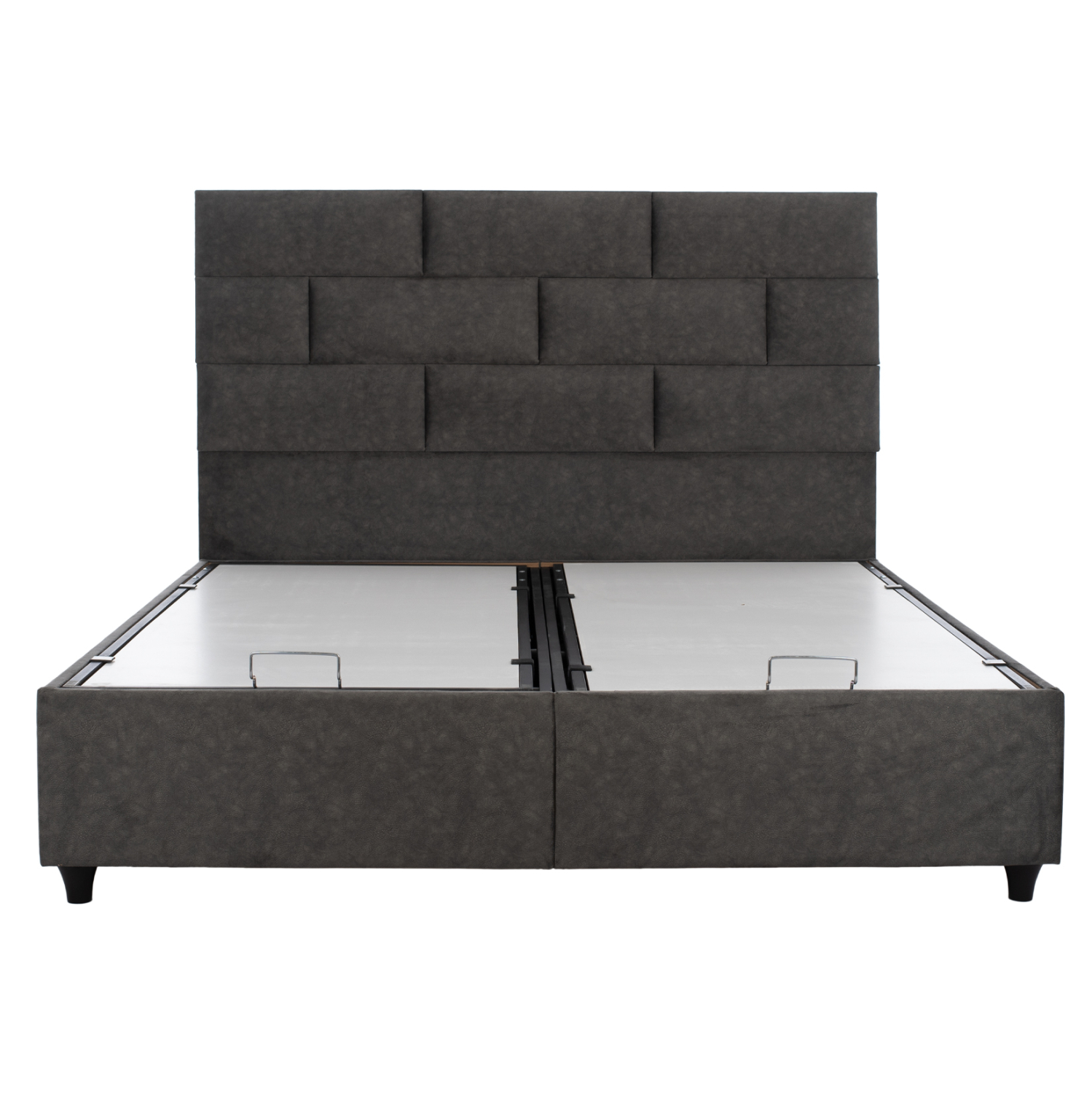 ΚΡΕΒΑΤΙ SOLEDAD, ΜΕ ΑΠΟΘΗΚΕΥΤΙΚΟ,ΓΚΡΙ ΥΦΑΣΜΑ, 160x200 εκ. 5