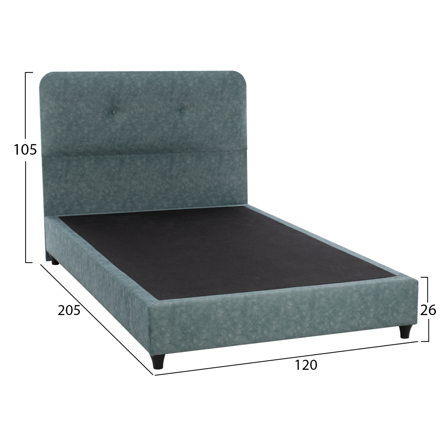 ΚΡΕΒΑΤΙ DOLORES LIGHT GREEN ΓΙΑ ΣΤΡΩΜΑ 120x200 εκ. 3