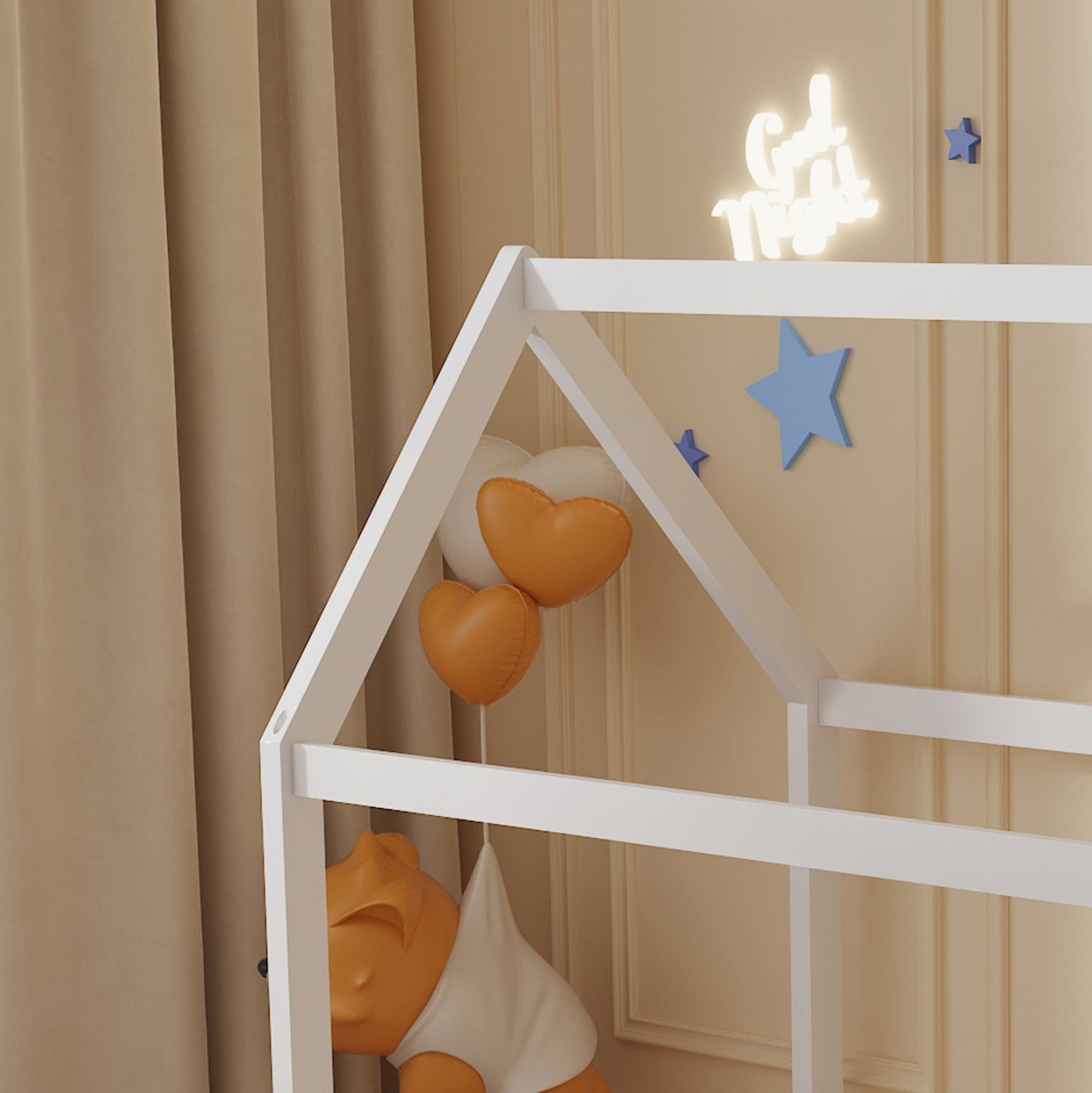 ΚΡΕΒΑΤΙ ΠΑΙΔΙΚΟ PEPE τ.MONTESSORI ΞΥΛΟ ΠΕΥΚΟ ΛΕΥΚΟ- 140x70εκ 5