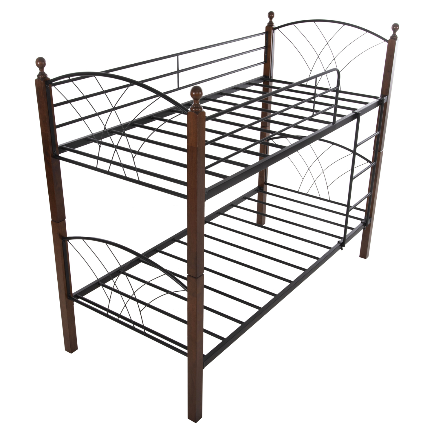 ΚΟΥΚΕΤΑ ΚΡΕΒΑΤΙ STOREY ΜΑΥΡΟ ΜΕΤΑΛΛΟ-ΚΑΡΥΔΙ RUBBERWOOD-ΓΙΑ ΣΤΡΩΜΑ 190x90εκ 5