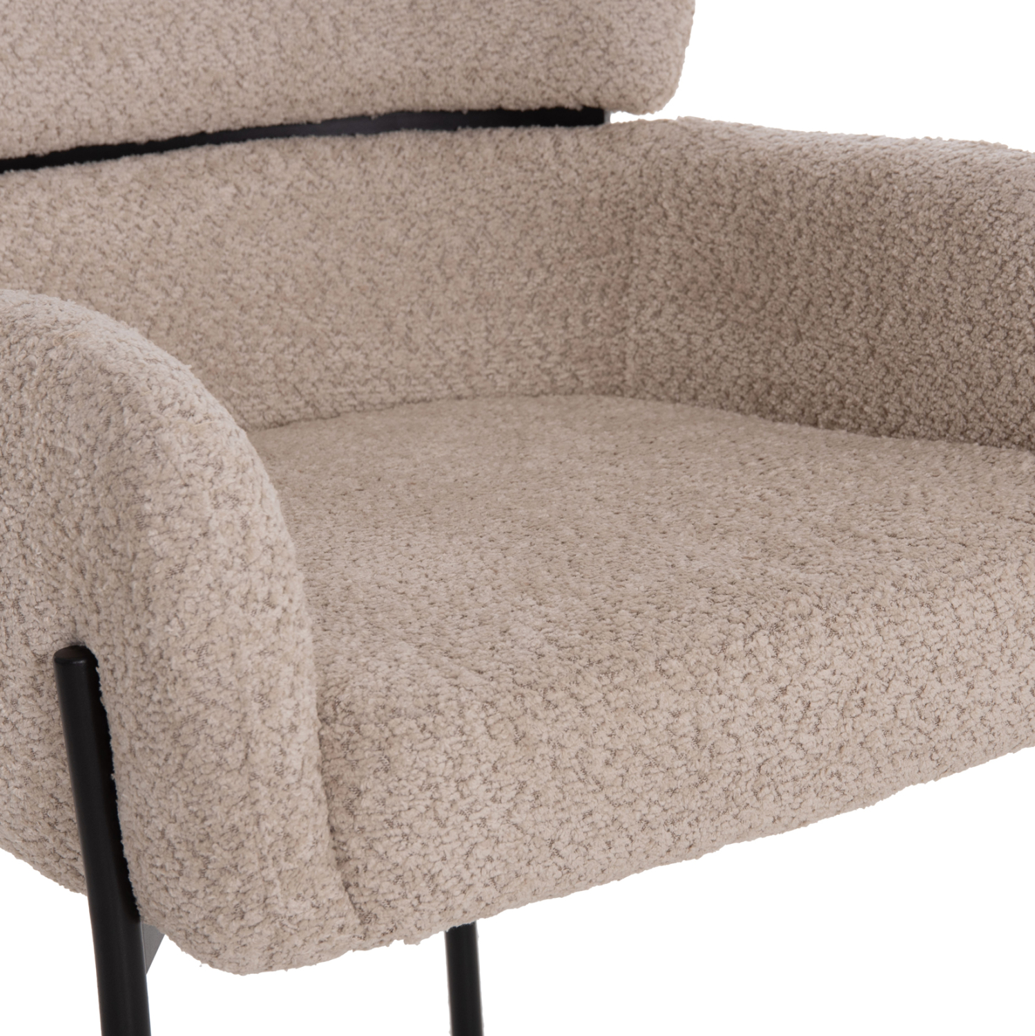 ΠΟΛΥΘΡΟΝΑ WOLF ΕΚΡΟΥ ΥΦΑΣΜΑ ΜΠΟΥΚΛΕ ΜΕ ΜΕΤΑΛΛΙΚΑ ΠΟΔΙΑ 58x58x80Yεκ. 8