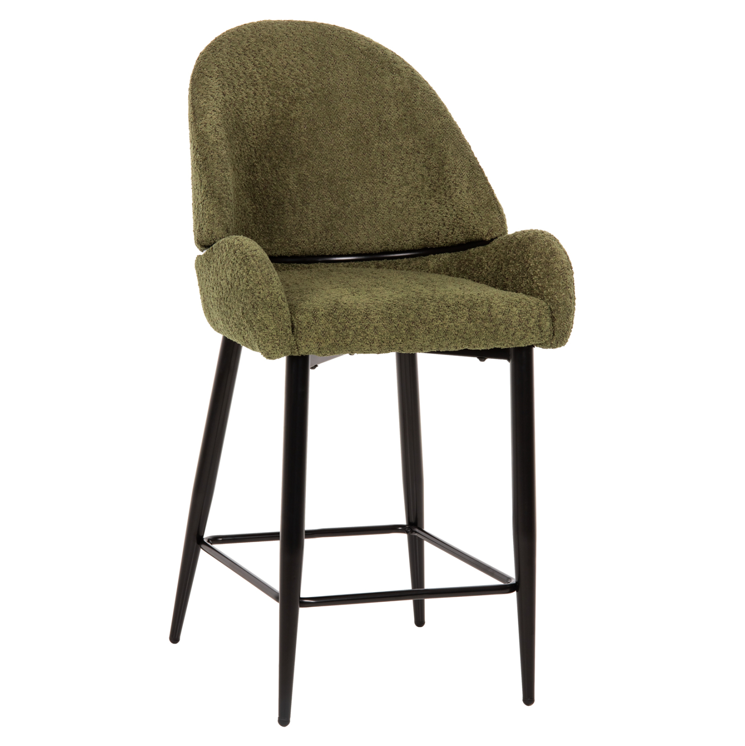 ΣΚΑΜΠΟ ΜΕΣΑΙΟΥ ΥΨΟΥΣ SARKY ΥΦΑΣΜΑ ΜΠΟΥΚΛΕ ΠΡΑΣΙΝΟ-ΜΕΤΑΛΛΙΚΑ ΠΟΔΙΑ 55x62x105Yεκ. 1