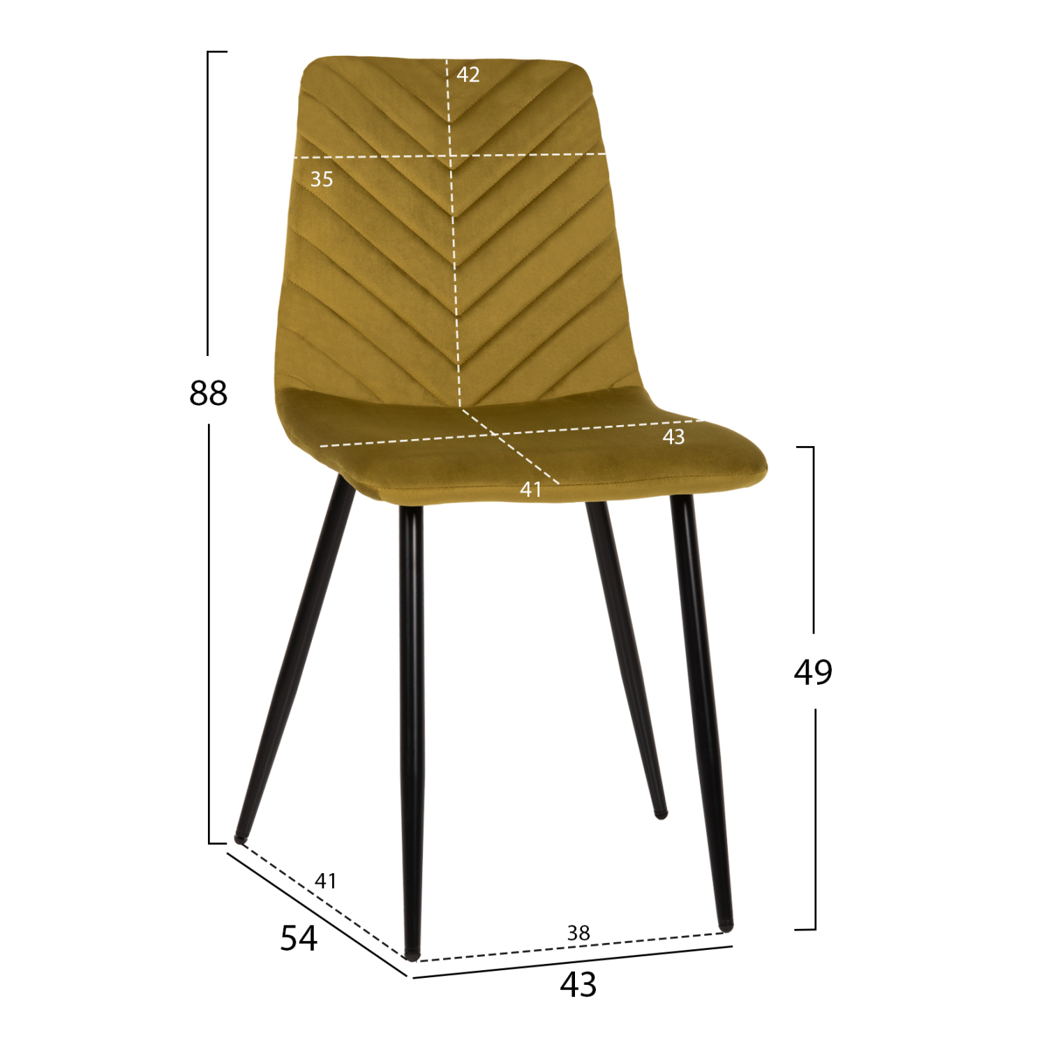 ΚΑΡΕΚΛΑ LATRELL ΒΕΛΟΥΔΟ ΛΑΔΙ ΜΕ ΜΑΥΡΑ ΜΕΤΑΛΛΙΚΑ ΠΟΔΙΑ 43x54x88Υεκ. 2
