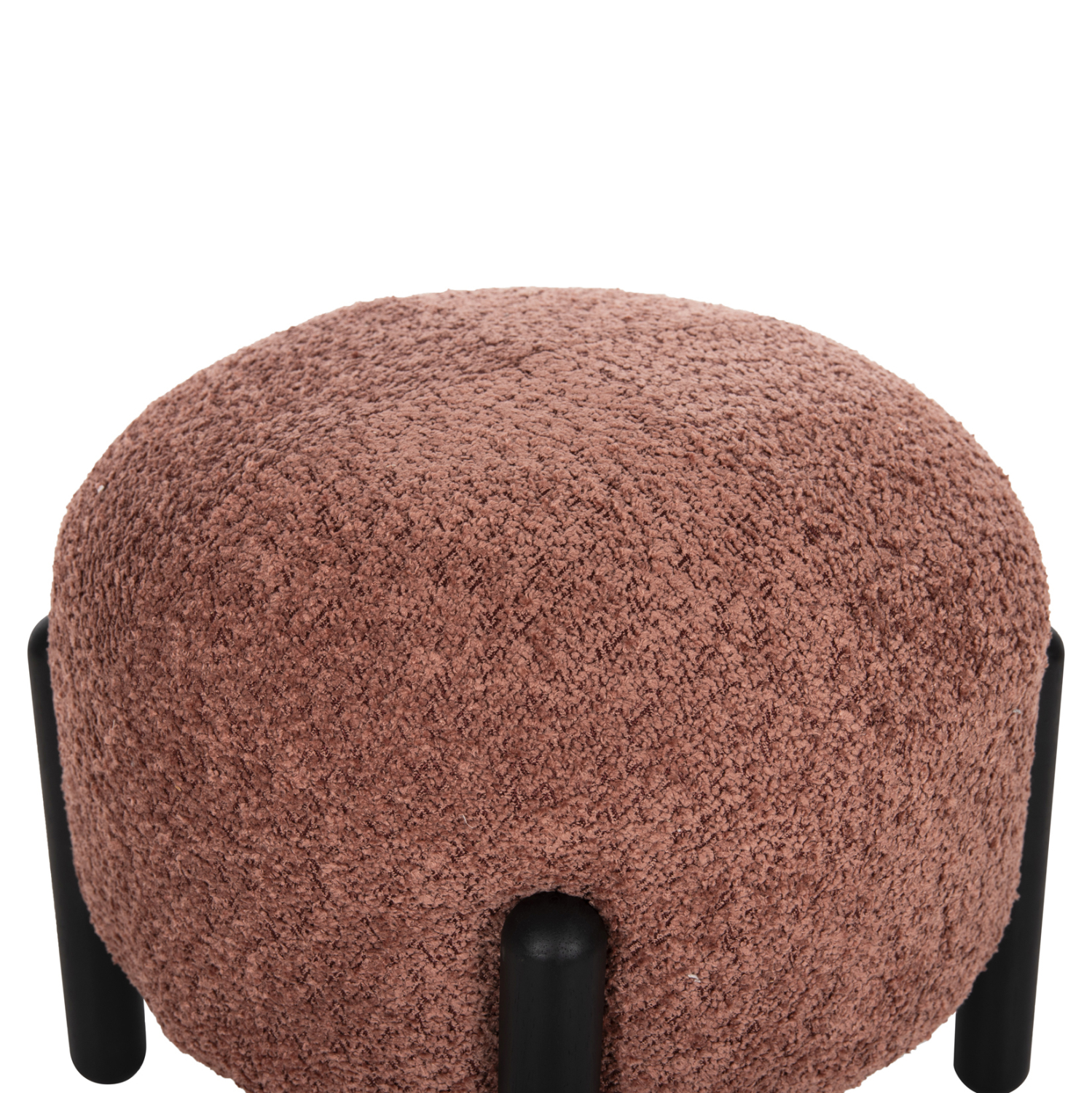 ΣΚΑΜΠΟ EWAN ΣΤΡΟΓΓΥΛΟ ΡΟΖ ΜΠΟΥΚΛΕ ΥΦΑΣΜΑ-ΜΑΥΡΑ ΜΕΤΑΛΛΙΚΑ ΠΟΔΙΑ Φ45x36Υεκ. 4