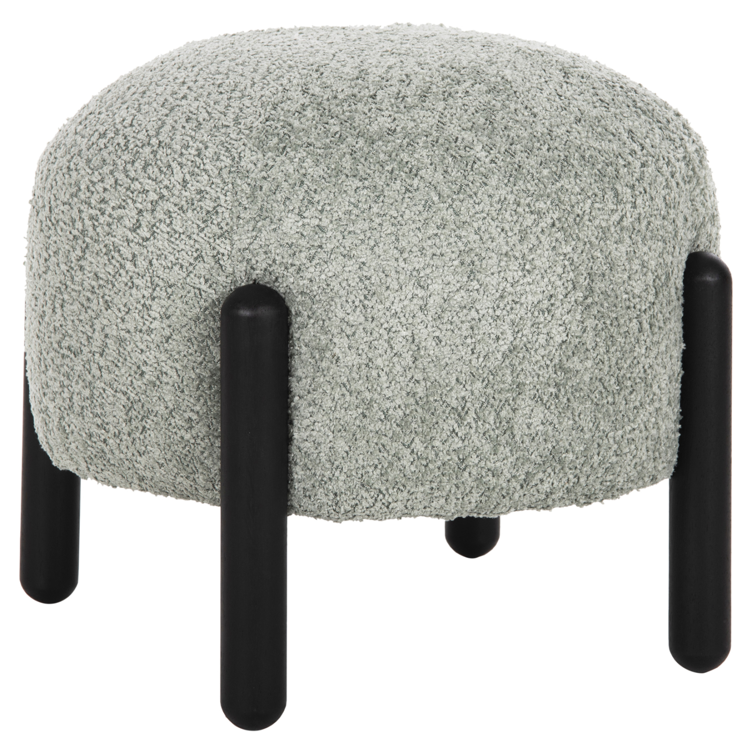 ΣΚΑΜΠΟ EWAN ΣΤΡΟΓΓΥΛΟ ΦΥΣΤΙΚΙ ΜΠΟΥΚΛΕ ΥΦΑΣΜΑ-ΜΑΥΡΑ ΜΕΤΑΛ. ΠΟΔΙΑ Φ45x36Υεκ 1