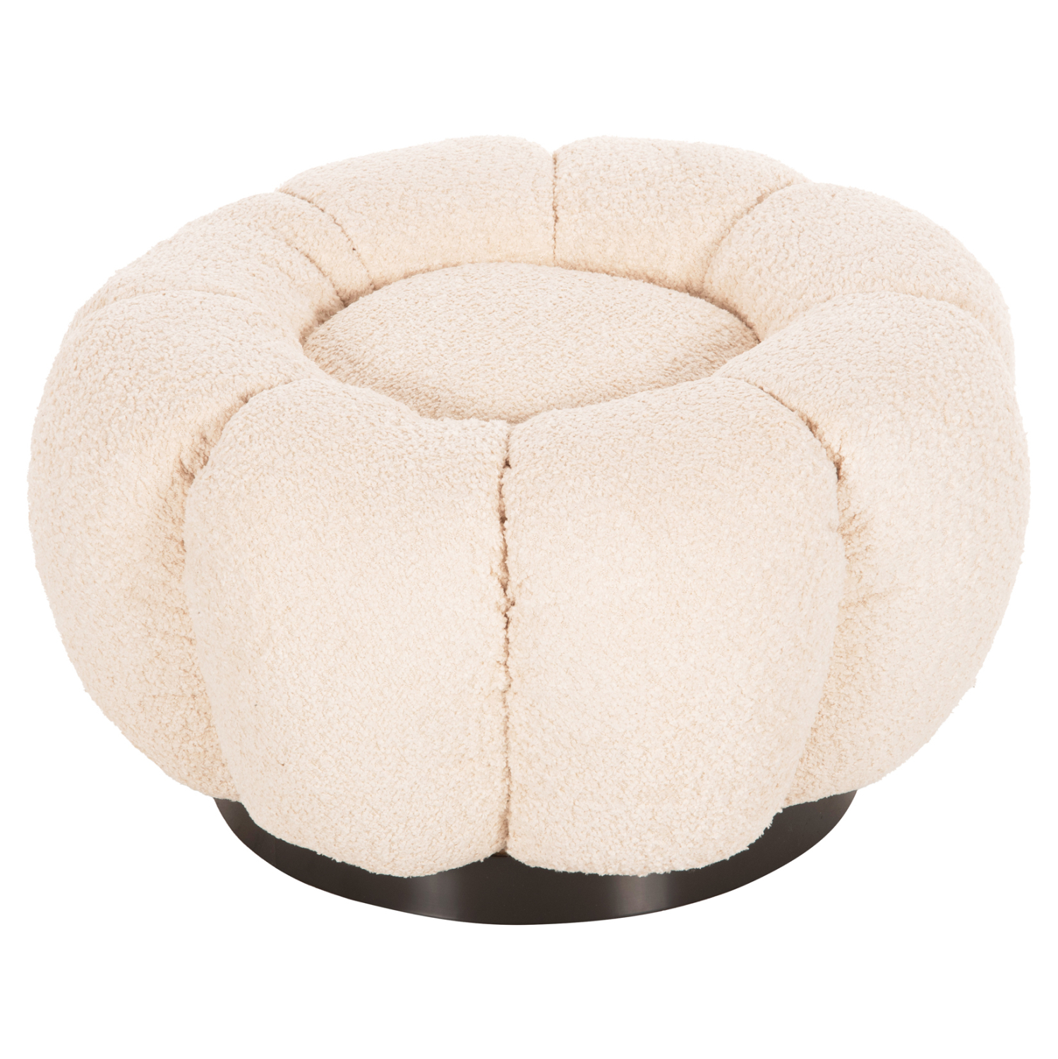 ΣΚΑΜΠΟ ΣΤΡΟΓΓΥΛΟ KRIPP ΕΚΡΟΥ ΜΠΟΥΚΛΕ-ΜΑΥΡΗ ΜΕΤΑΛΛΙΚΗ ΒΑΣΗ Φ60x31Υεκ. 1