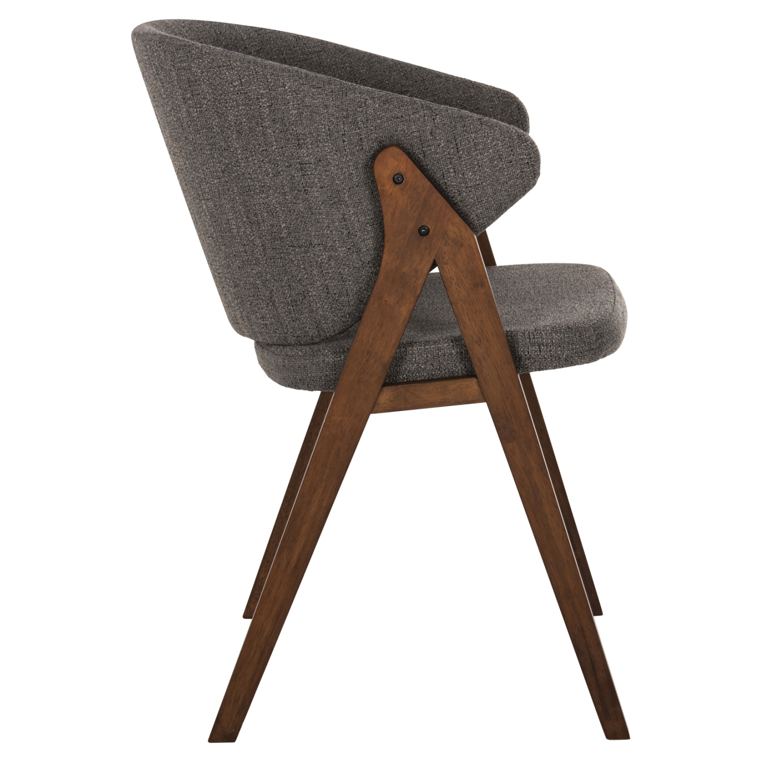 ΚΑΡΕΚΛΑ HANA RUBBERWOOD ΣΕ ΚΑΡΥΔΙ ΧΡΩΜΑ-ΓΚΡΙ ΥΦΑΣΜΑ 55x60x84Yεκ. 4