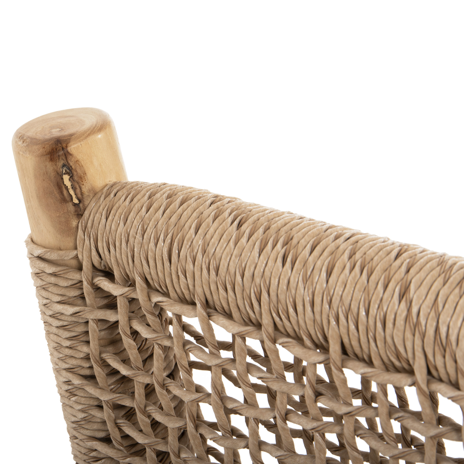 ΚΑΝΑΠΕΣ ΕΞΩΤ.ΧΩΡΟΥ 2-ΘΕΣΙΟΣ LONDER ΞΥΛΟ ΤΕΑΚ ΚΑΙ ΣΥΝΘΕΤΙΚΟ RATTAN TWISTED 120x75x78Y 8