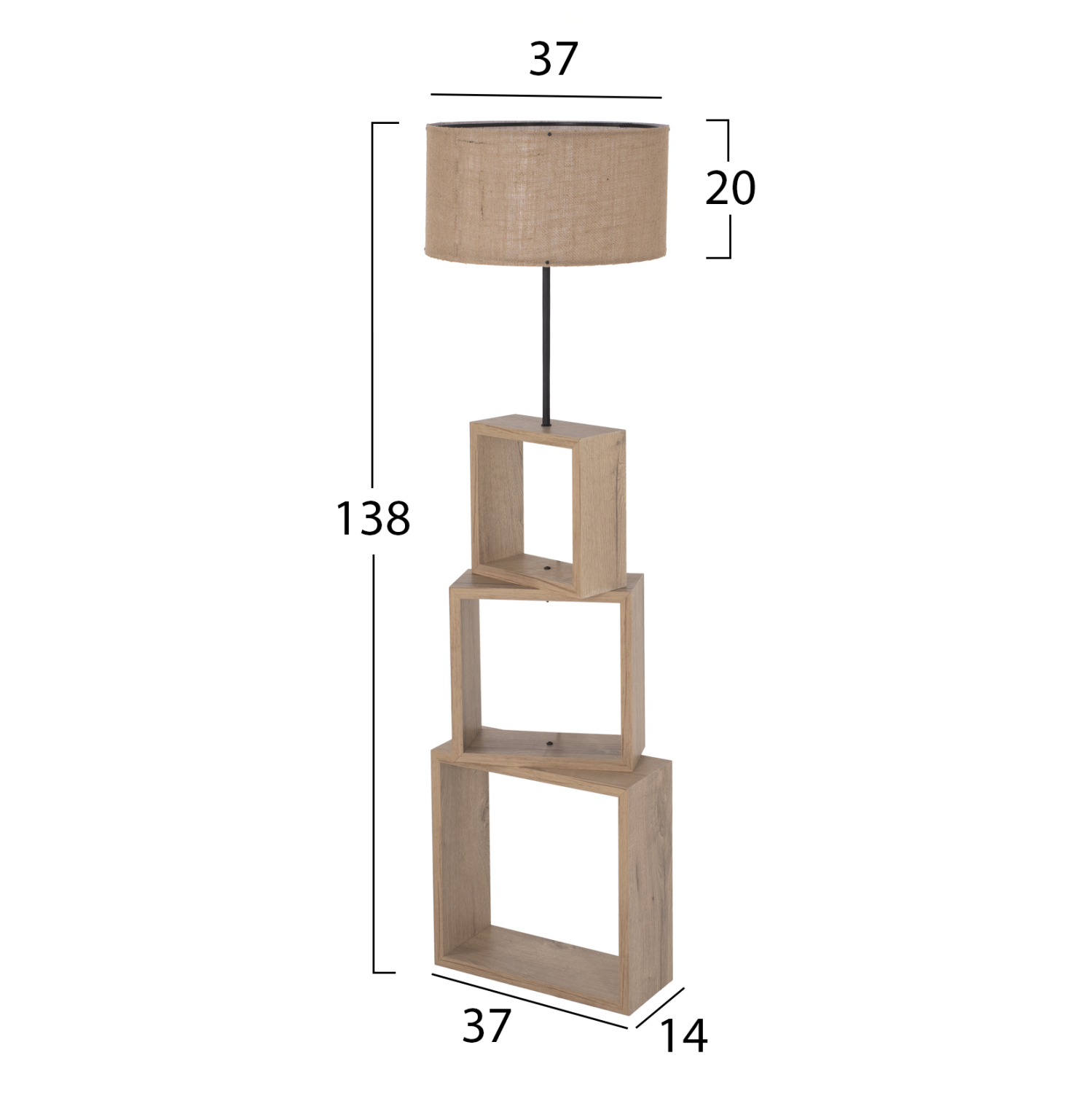 ΦΩΤΙΣΤΙΚΟ ΔΑΠΕΔΟΥ MDF ΣΟΝΑΜΑ-ΜΠΕΖ ΚΑΠΕΛΟ Φ38x140Υεκ. 2