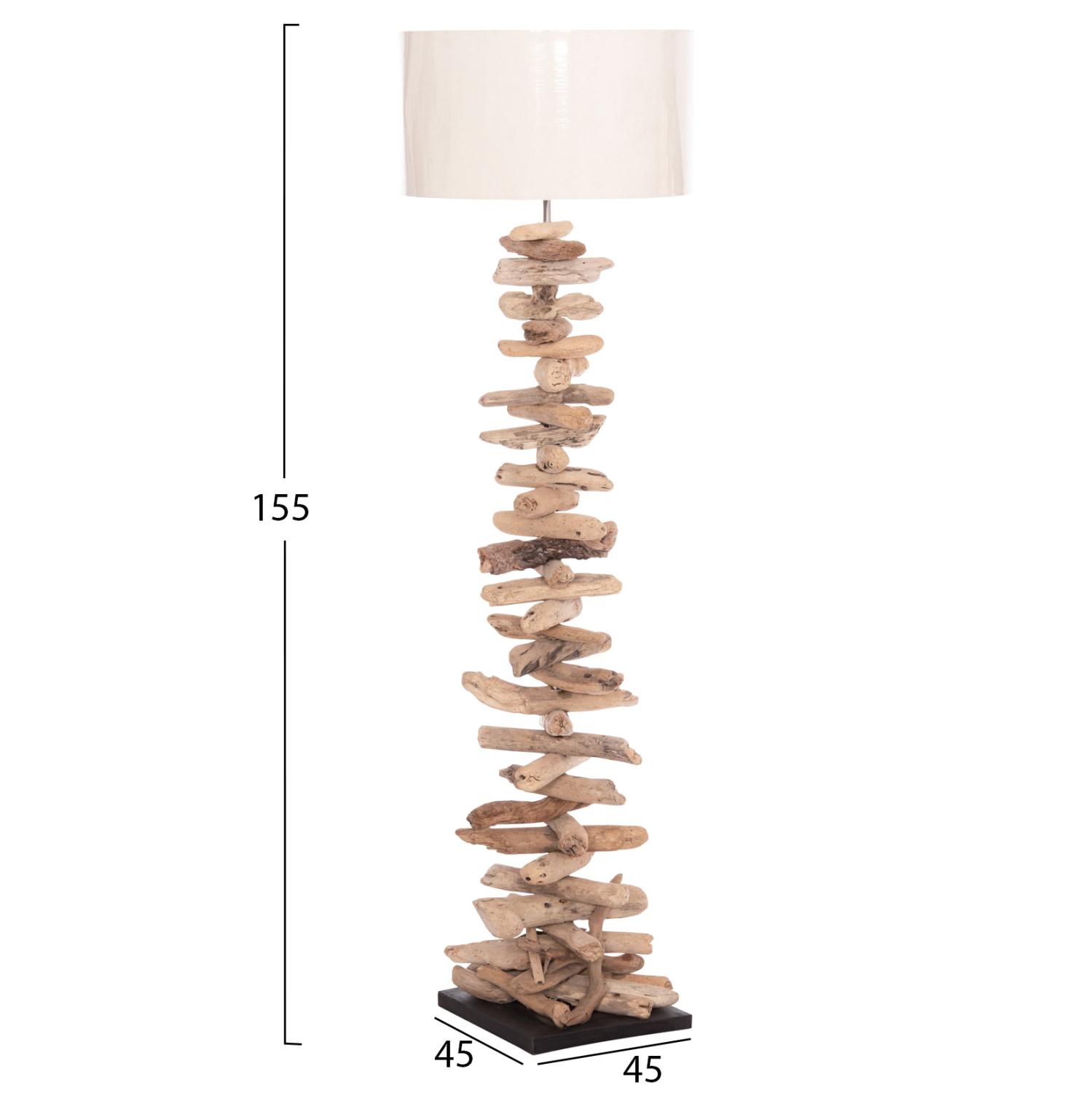 ΔΙΑΚΟΣΜΗΤΙΚΟ ΦΩΤΙΣΤΙΚΟ ΔΑΠΕΔΟΥ ALTAR DRIFTWOOD--ΛΕΥΚΟ PVC Φ45x155Υεκ. 2