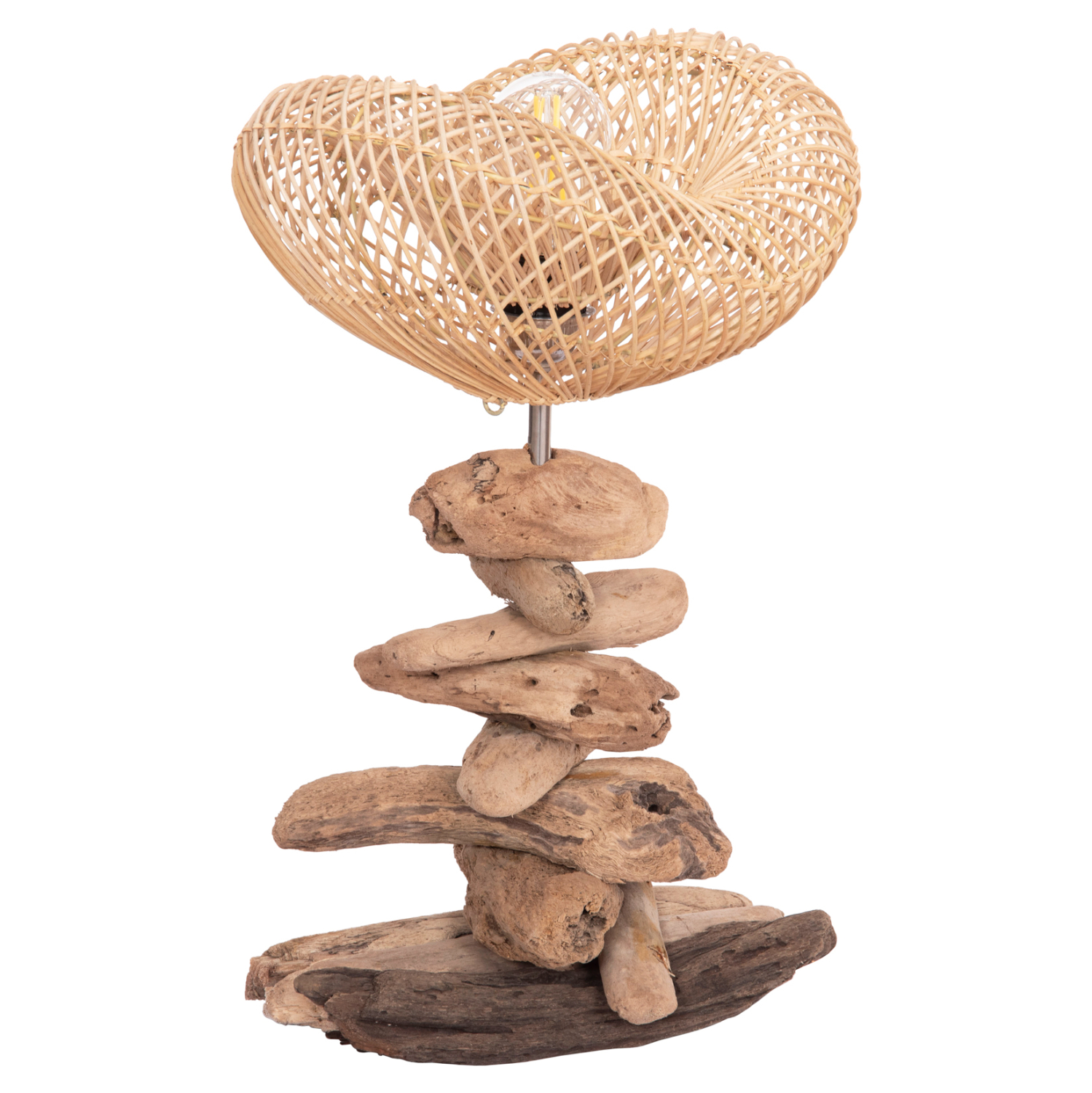 ΕΠΙΤΡΑΠΕΖΙΟ ΔΙΑΚΟΣΜΗΤΙΚΟ ΦΩΤΙΣΤΙΚΟ IVAR DRIFTWOOD & RATTAN 32x30x53Υεκ. 1
