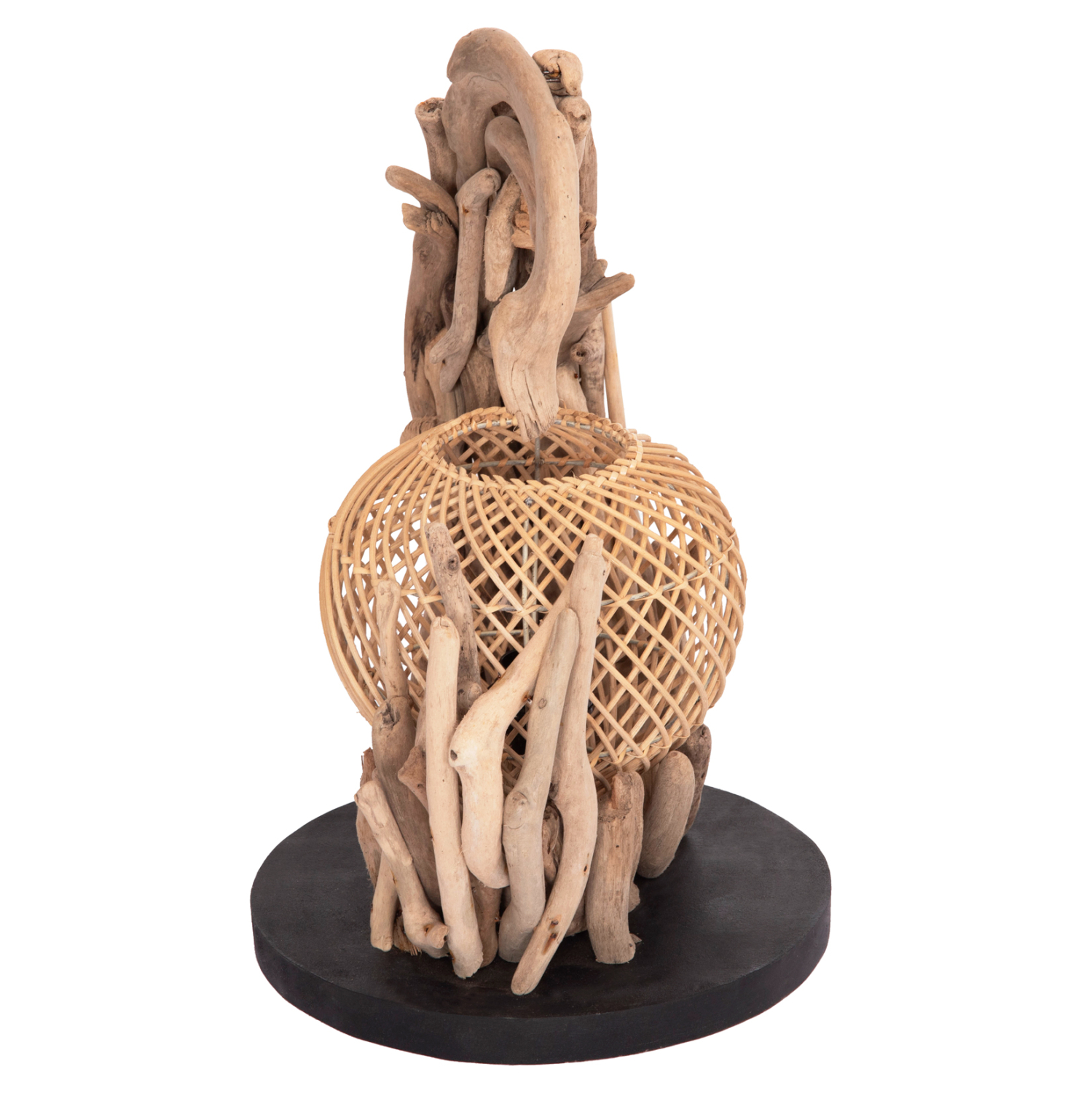ΕΠΙΤΡΑΠΕΖΙΟ ΔΙΑΚΟΣΜΗΤΙΚΟ ΦΩΤΙΣΤΙΚΟ ASHIN DRIFTWOOD--RATTAN 30x30x49Υεκ. 4